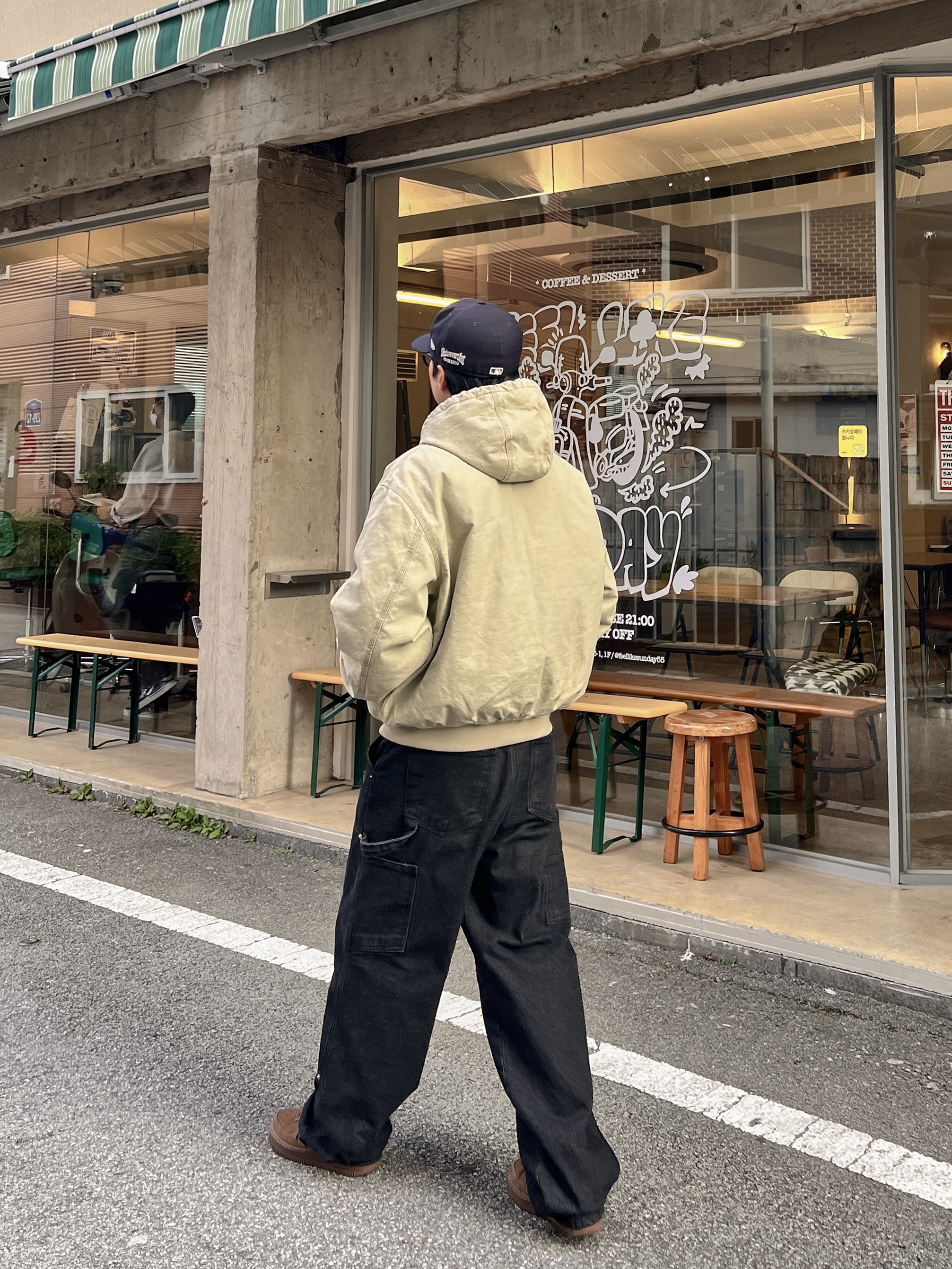 (W) Nike Air Force 1 '07 Cacao Wow, Thisisneverthat x New Era x MLB New York Yankees 59Fifty Classic Navy 착용 스타일 - 2