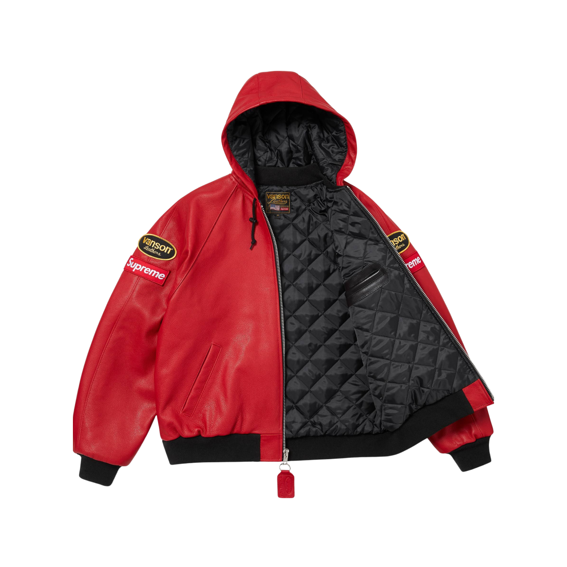 슈프림 x 밴슨 레더 후드 워크 자켓 레드 - 24FW | Supreme | KREAM 슈프림 x 밴슨 레더 후드 워크 자켓 레드 - 24FW | Supreme | KREAM