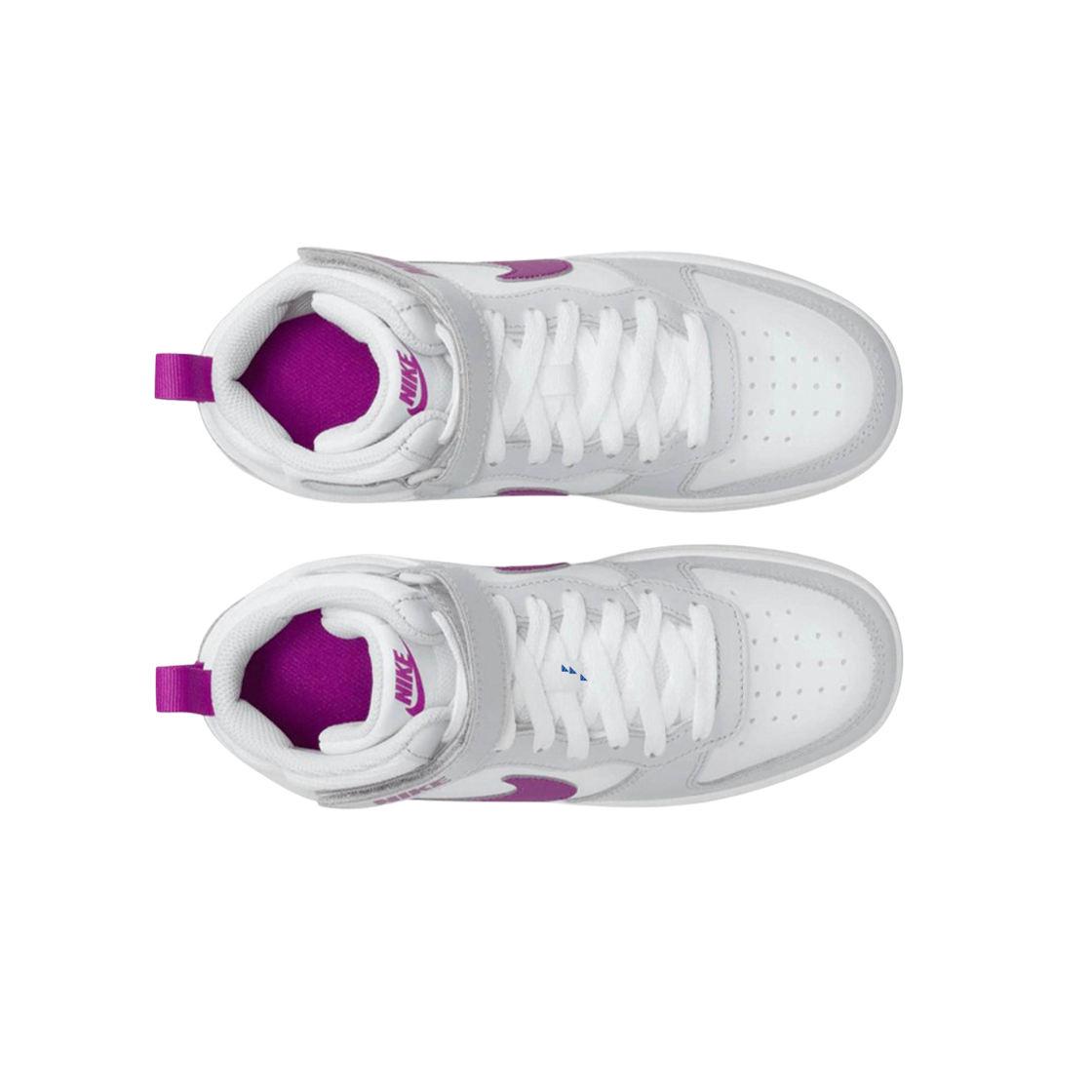 (GS) 나이키 코트 버로우 미드 2 퓨어 플래티넘 화이트((GS) Nike Court Borough Mid 2 Pure Platinum White) - 2
