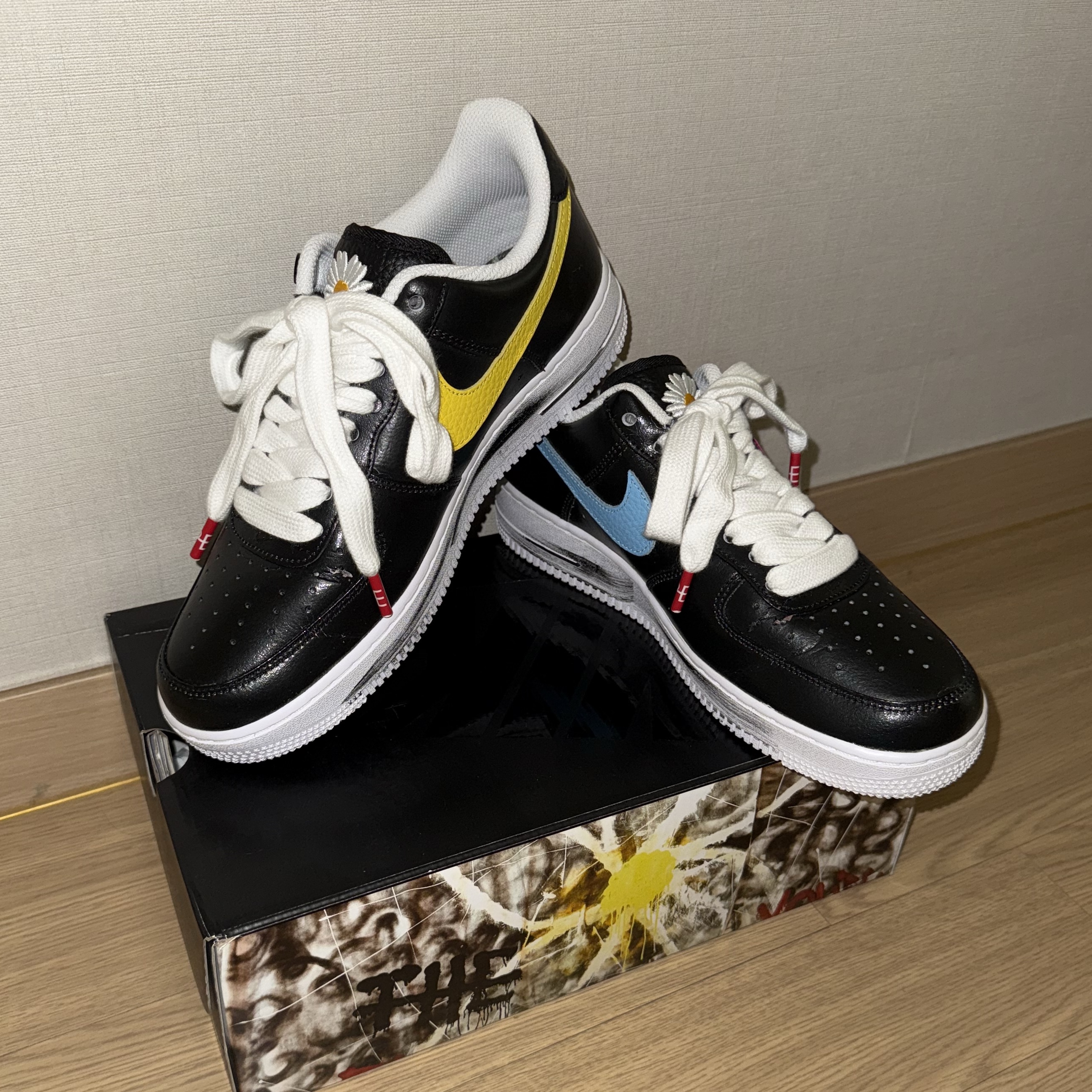 Nike x Peaceminusone Air Force 1 Low Para-Noise 3.0 Black and Multicolor 착용 스타일