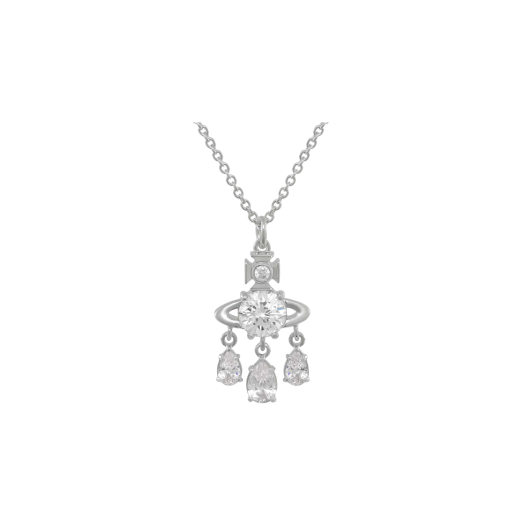 Vivienne Westwood Joaquina Pendant Necklace Platinum White