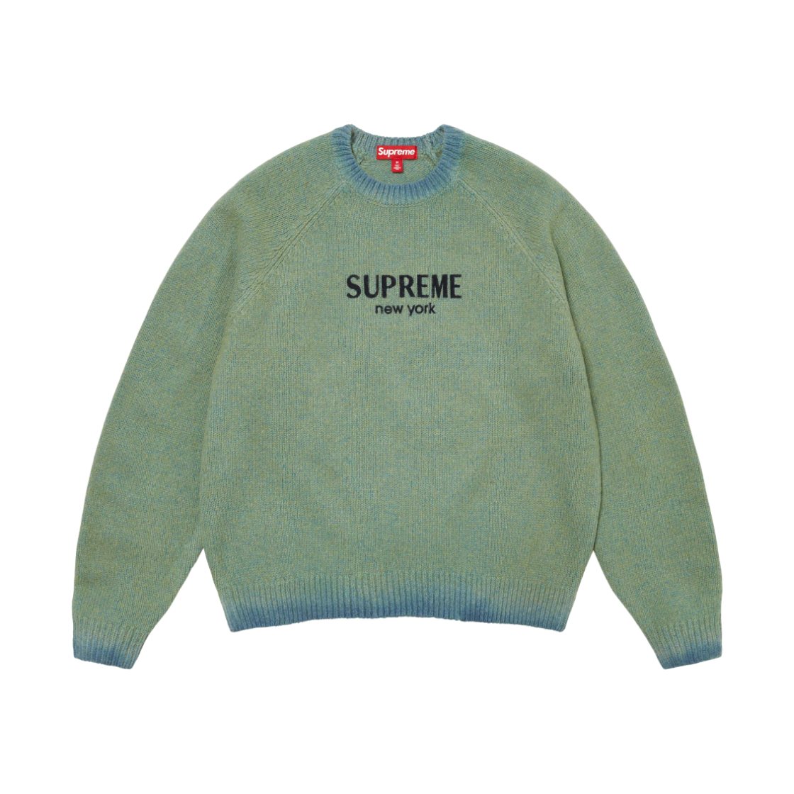 슈프림 플록 로고 스웨터 그린 - 24FW | Supreme | KREAM