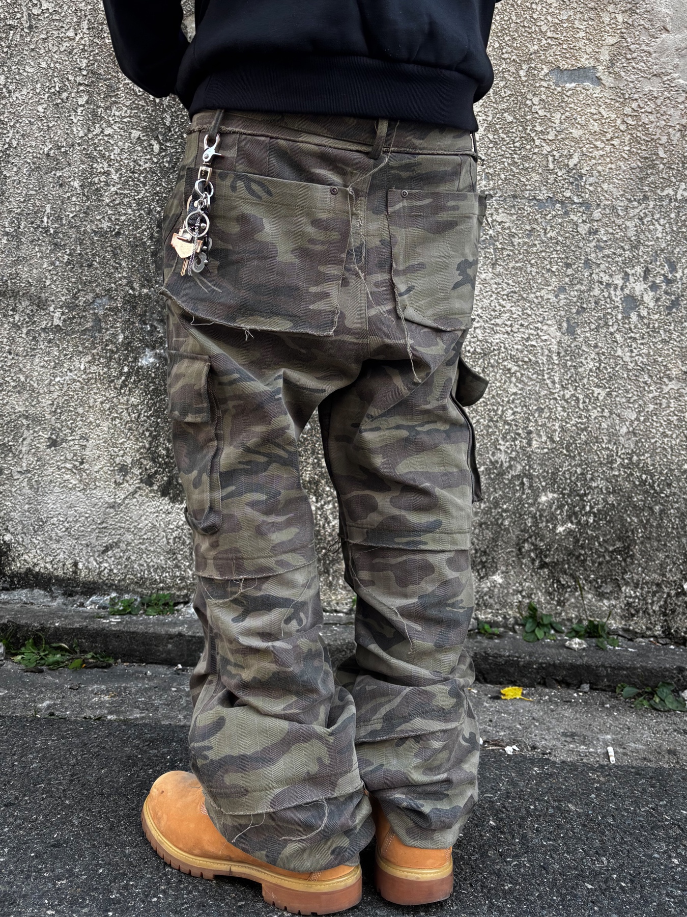 Wapworks Herringbone Belted Cargo Pants Camo, Timberland Premium 6 inch Waterproof Boot Wheat Nubuck - Wide 착용 스타일 - 5