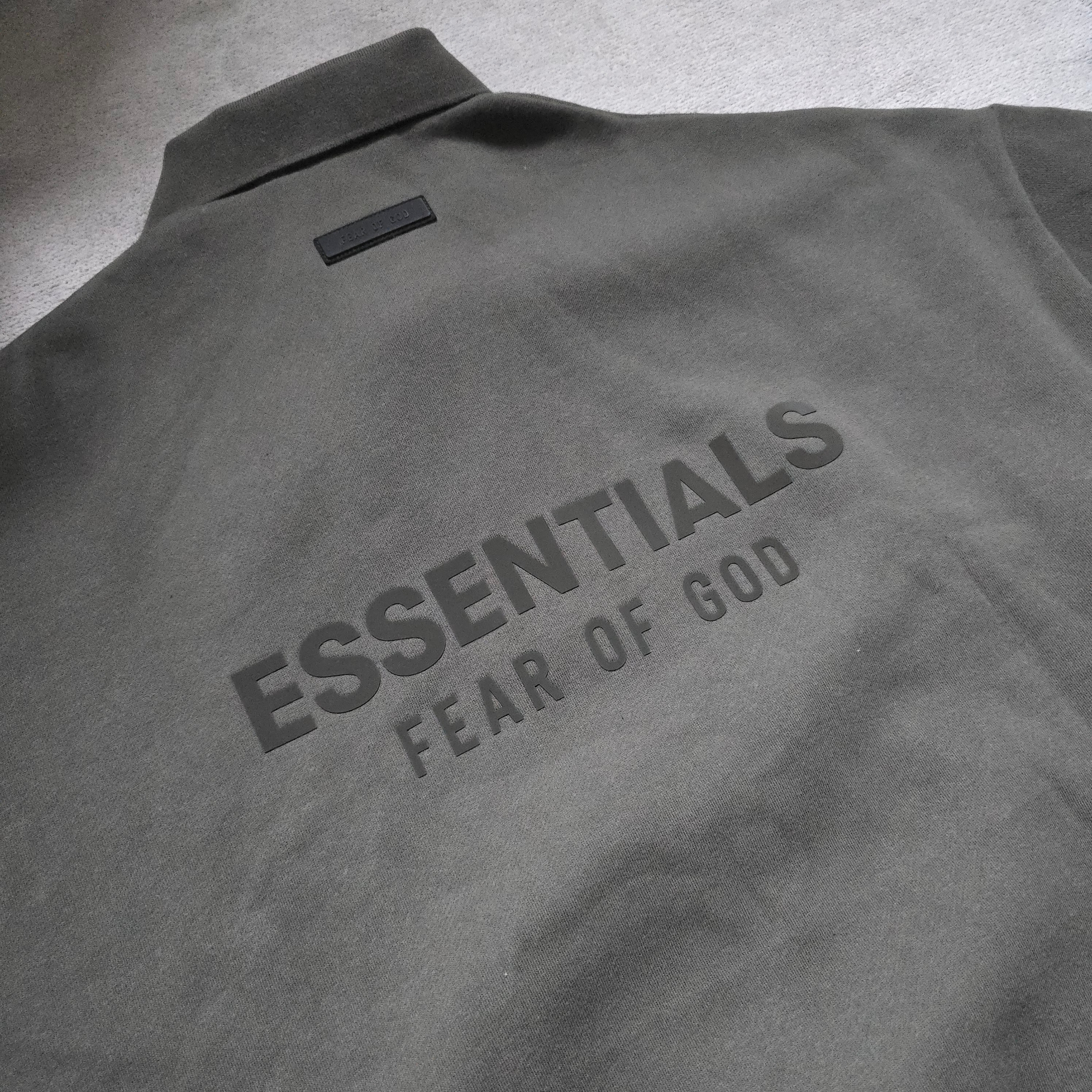 Essentials Longsleeve Polo Ink - 24SS 착용 스타일 - 1