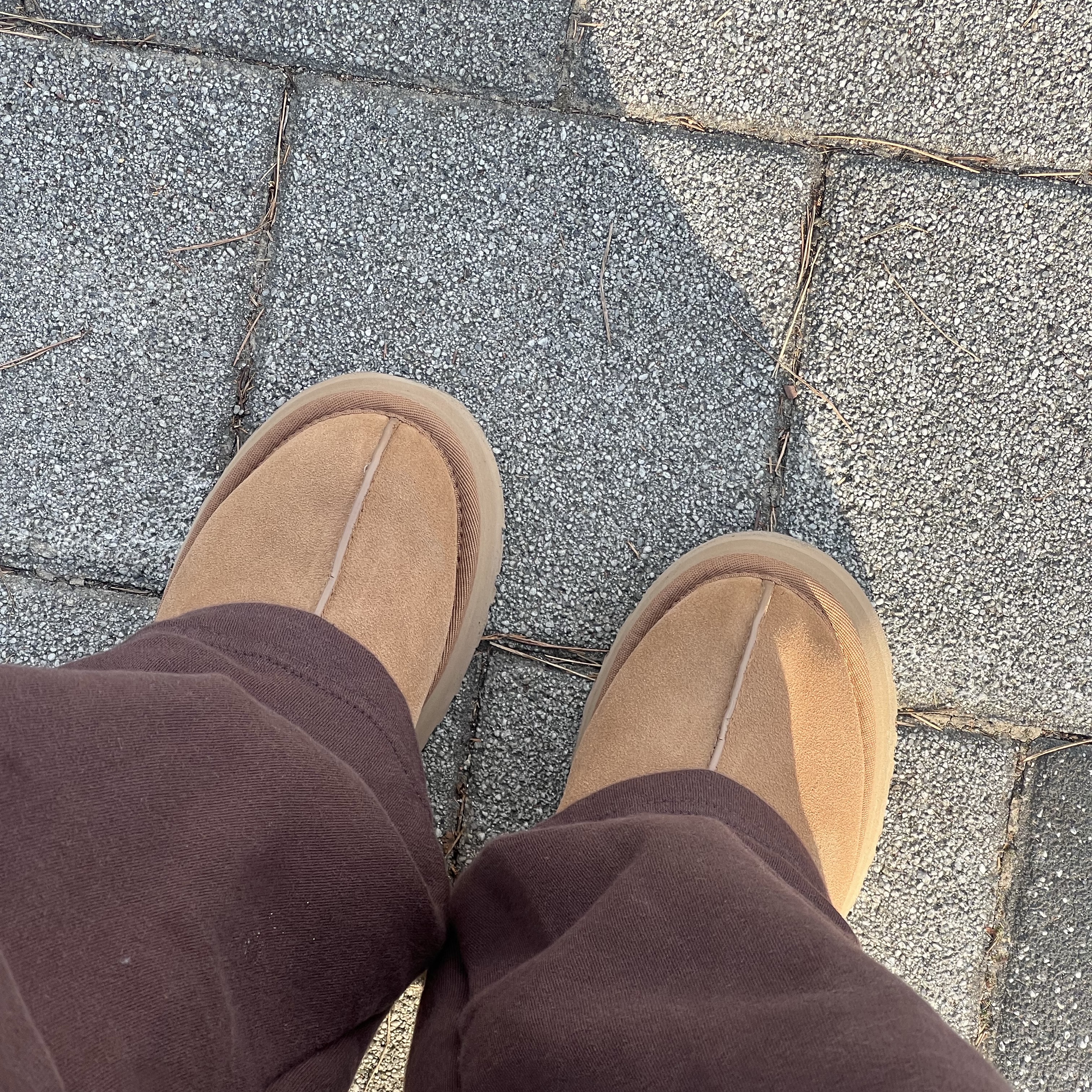 (W) UGG Disquette Slipper Chestnut 착용 스타일