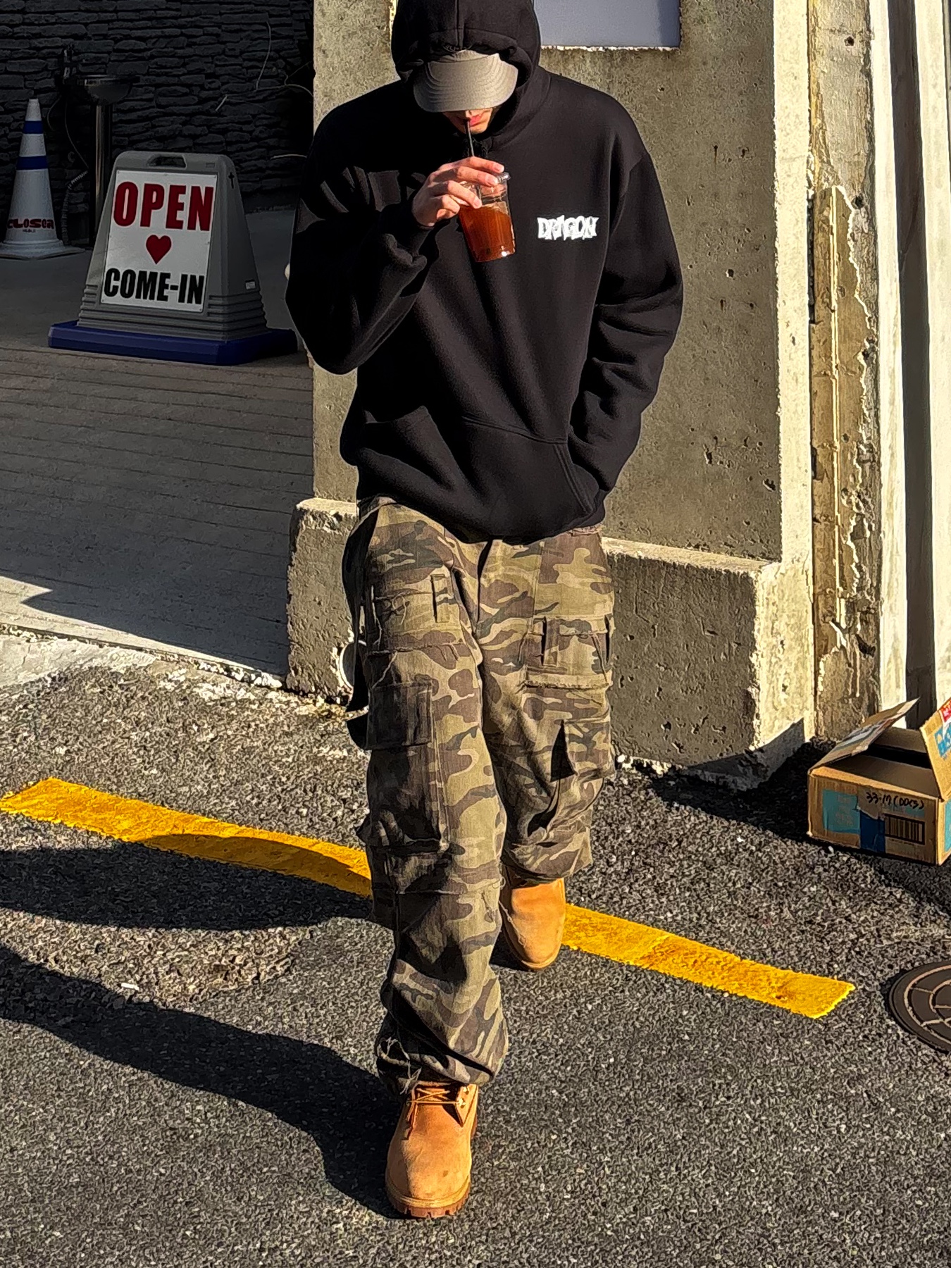 Wapworks Herringbone Belted Cargo Pants Camo, Timberland Premium 6 inch Waterproof Boot Wheat Nubuck - Wide 착용 스타일 - 4