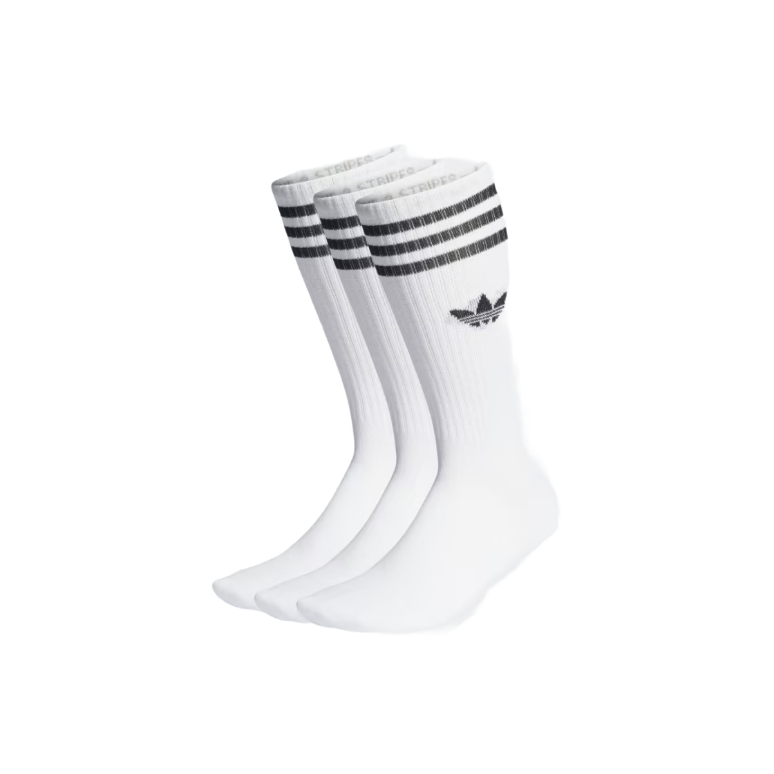 IJ0734 Adidas Solid Crew Socks White (3 Pack) - 대표 이미지 #1