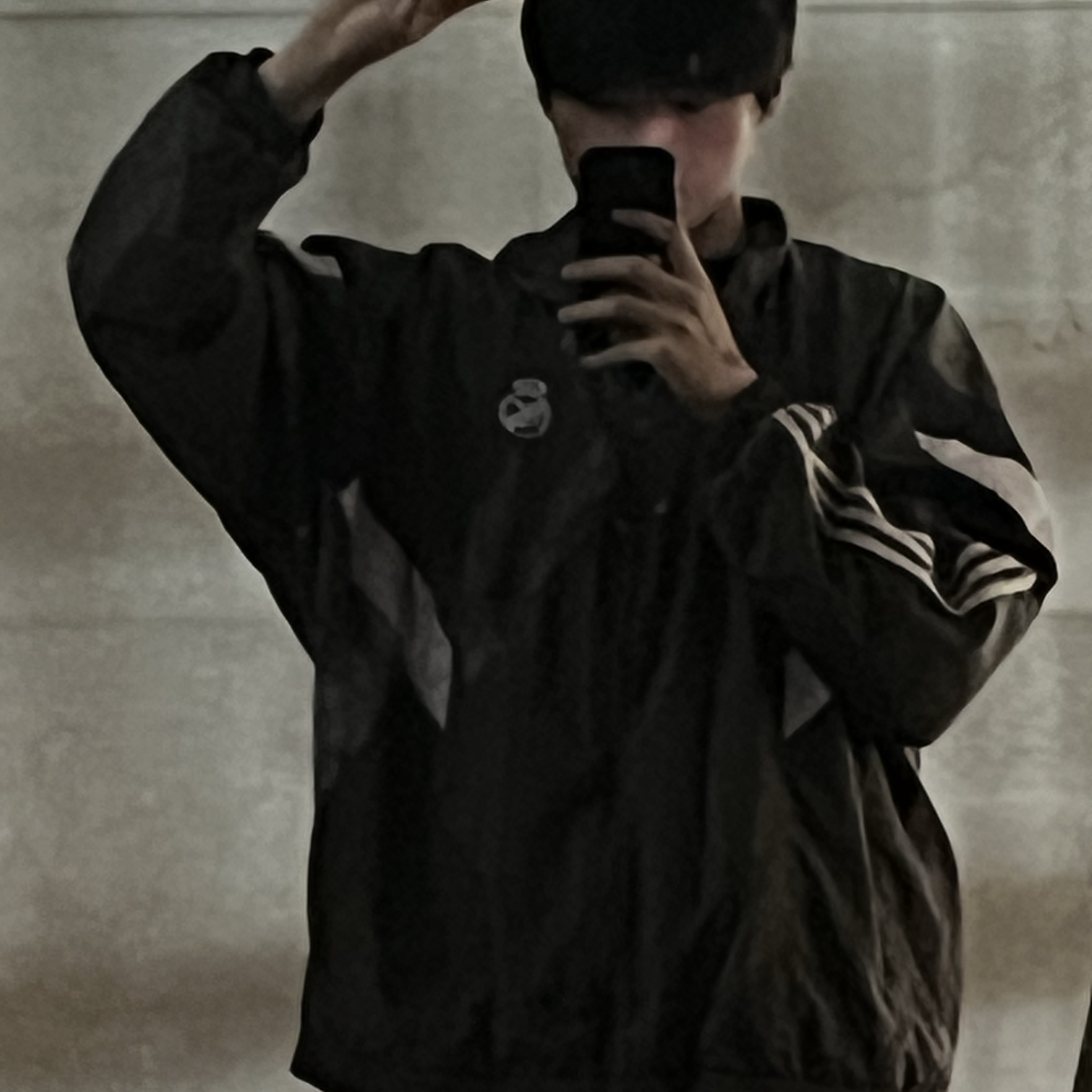 Adidas Real Madrid Originals Track Top Charcoal Grey - US Sizing 착용 스타일