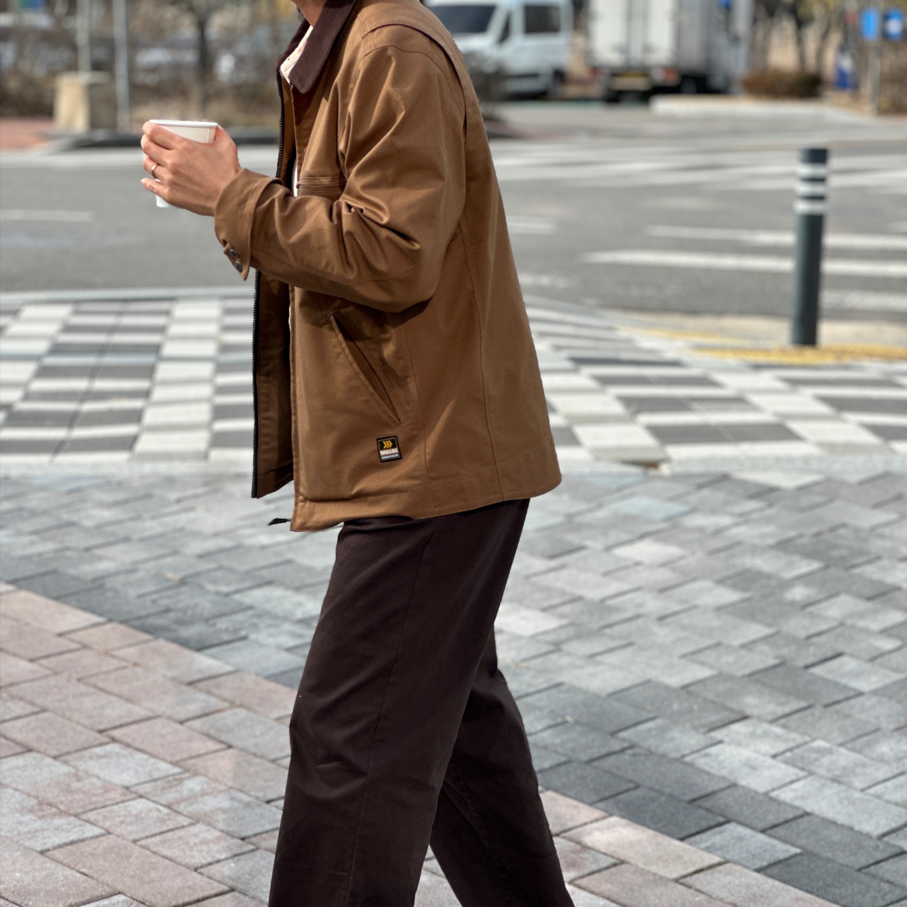 WILLBE LAB Field Active Shield Jacket Camel 착용 스타일 - 2