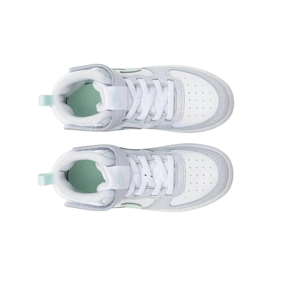 (GS) 나이키 코트 버로우 미드 2 퓨어 플래티넘 민트 폼((GS) Nike Court Borough Mid 2 Pure Platinum Mint Foam) - 2