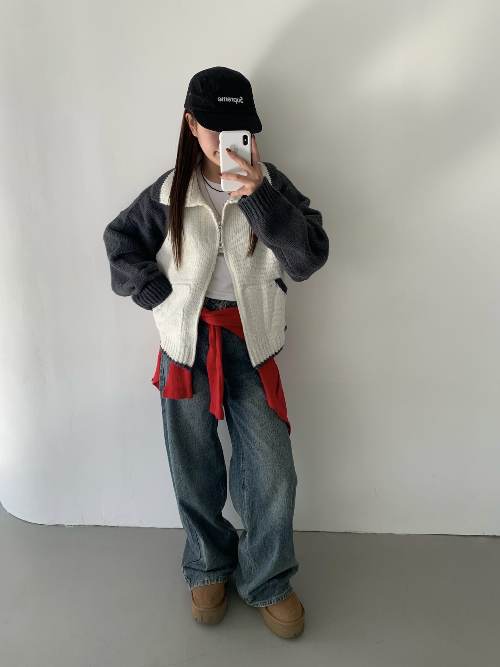 Supreme Waxed Cotton Camp Cap Black - 23FW, (W) UGG Classic Mini Platform Boots Chestnut 착용 스타일 - 1