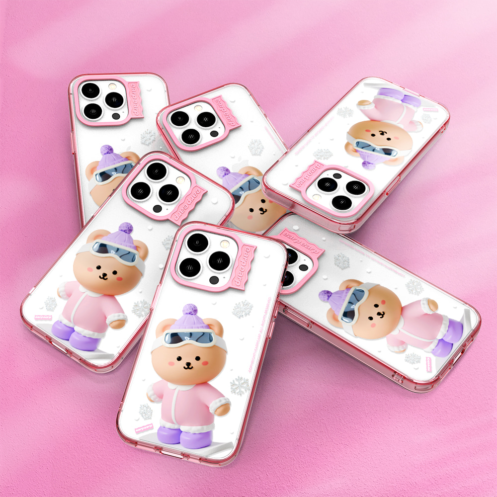 어프어프 스노우보더 코비 핑크 (웨이브라벨)(earpearp Snowboarder Covy Pink Wave Label Case) - 2