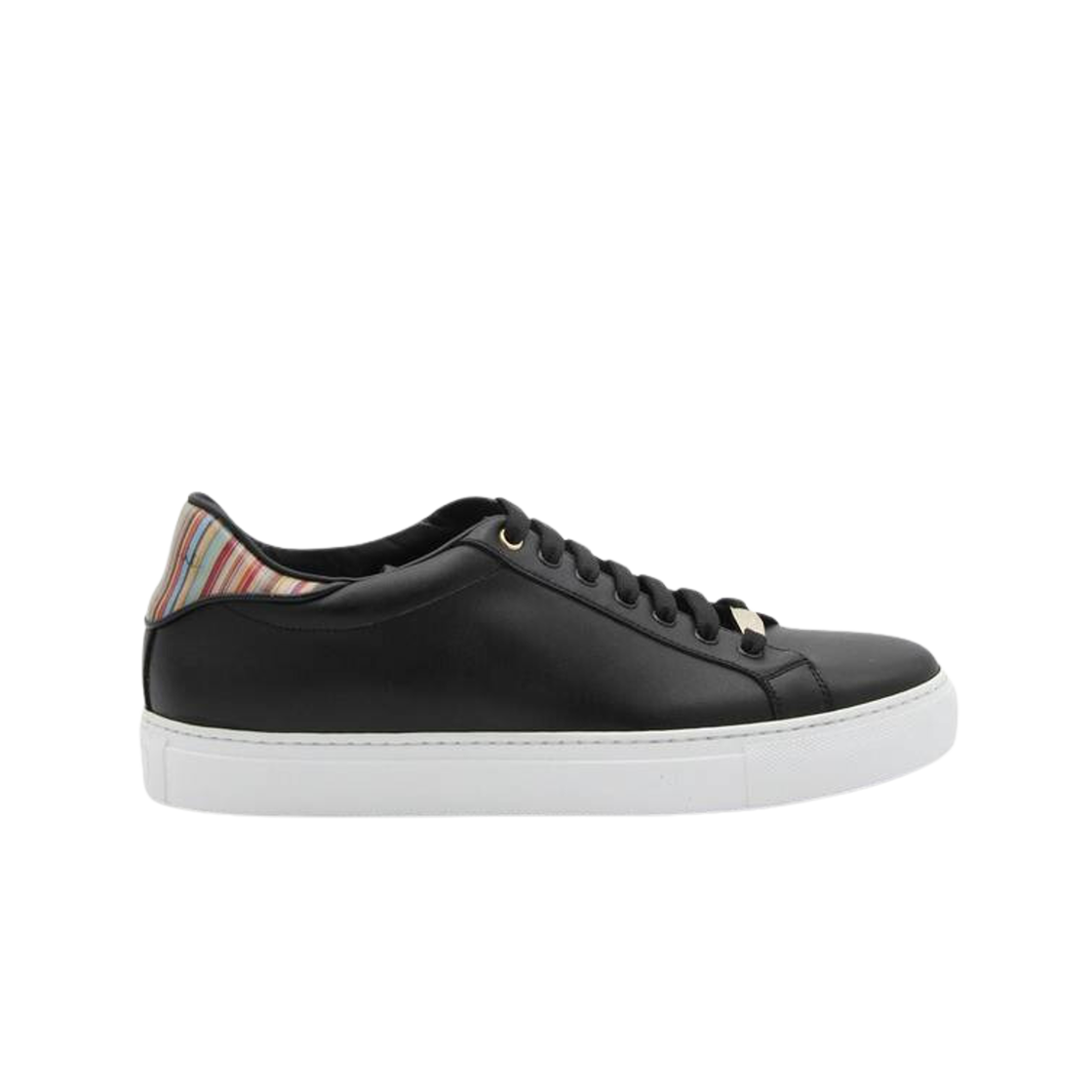 폴 스미스 레더 베크 스트라이프 힐 탭 트레이너 블랙(Paul Smith Leather Beck Stripe Heel Tab Trainers Black)