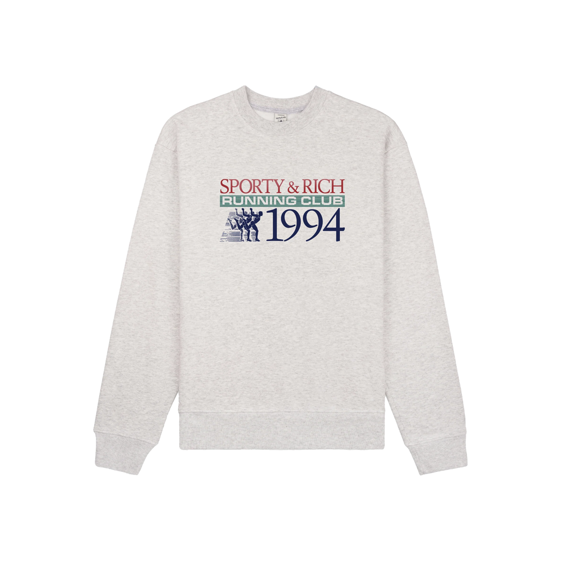 KW5ATSWSR08GY Sporty & Rich Finish Line Crewneck Heather Gray - 25SS