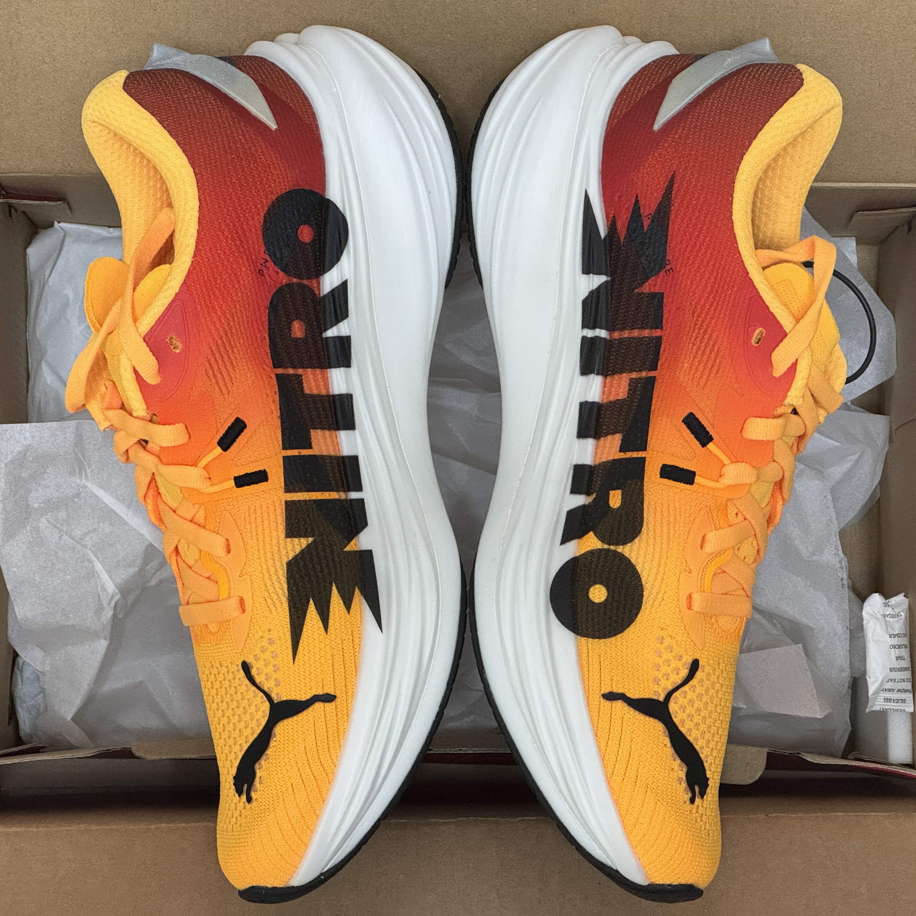 Puma Deviate Nitro 3 Fade Sun Stream Sunset Glow 착용 스타일 - 3