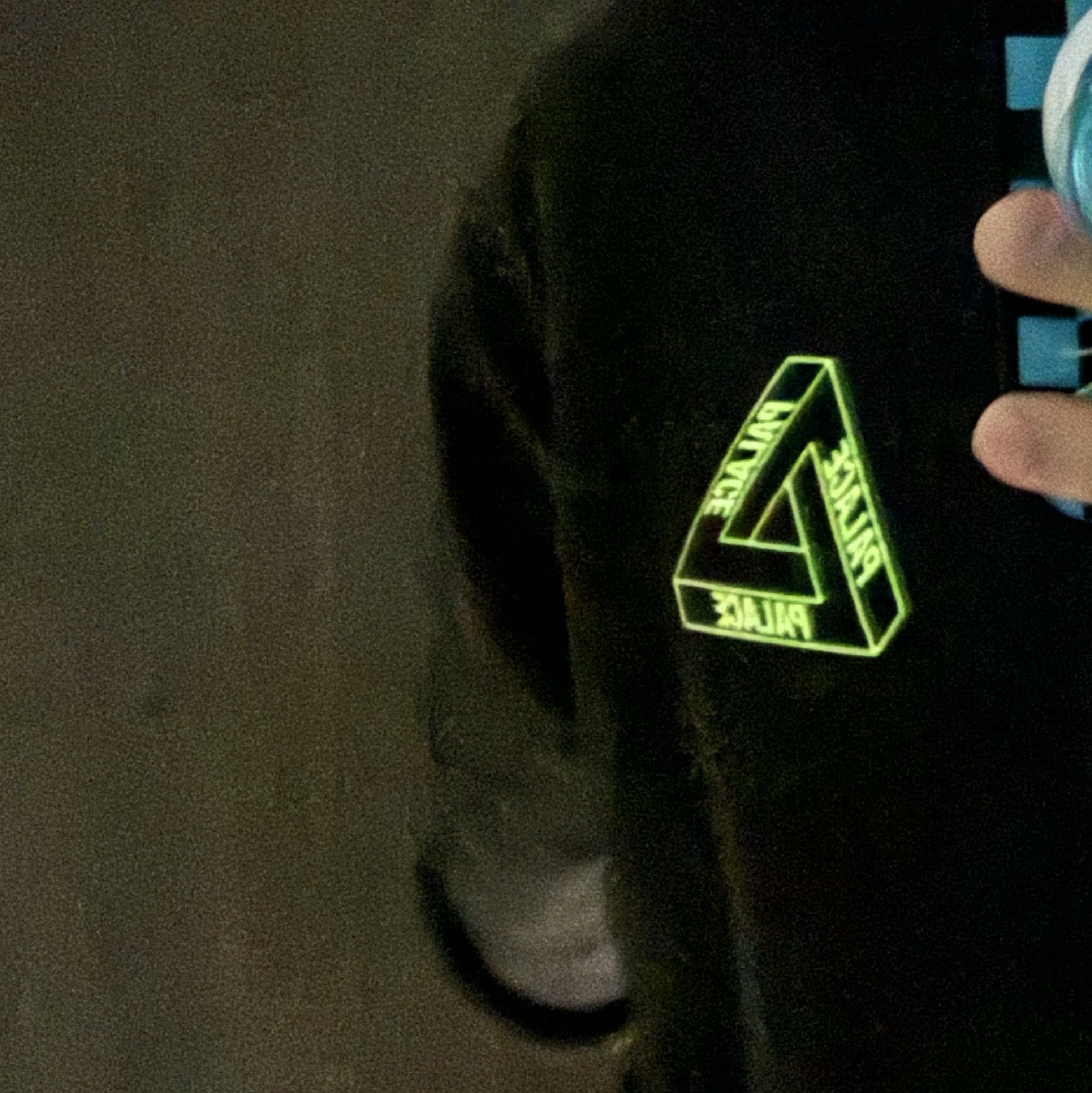 Palace Glow Tri-Ferg Hood Black - 24FW 착용 스타일