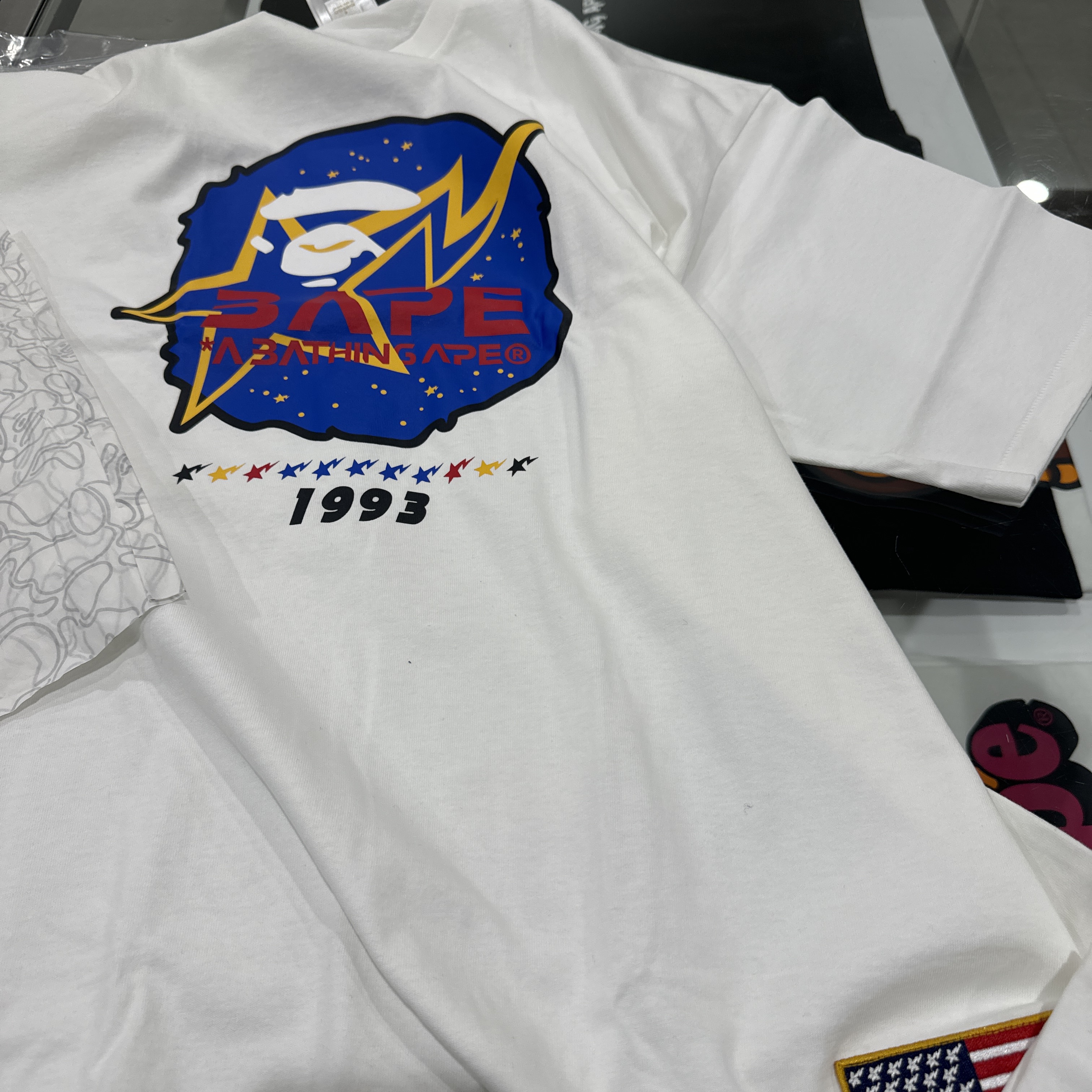BAPE Space Ape Head T-Shirt White 착용 스타일