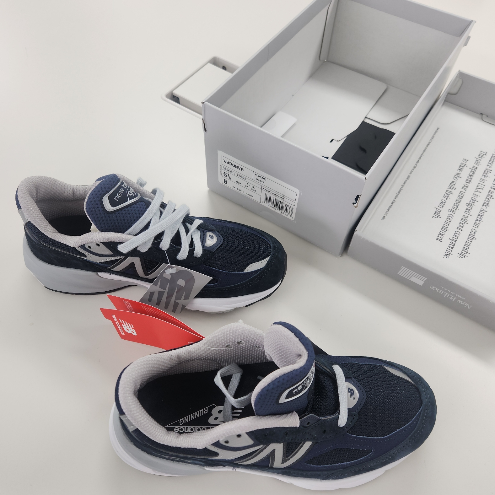 (W) New Balance 990v6 Made in USA Eclipse - D Wide 착용 스타일