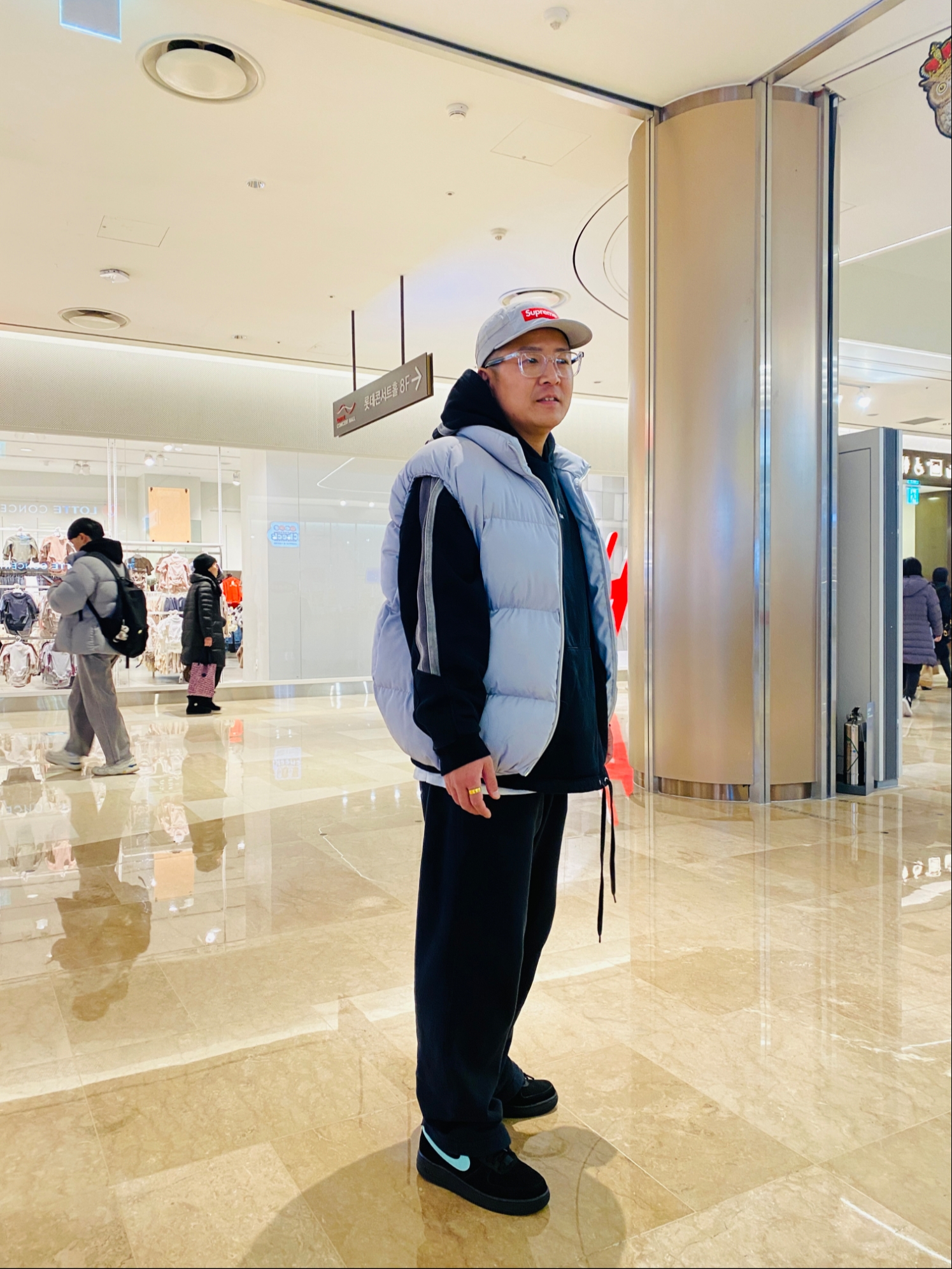 Supreme Mesh Pocket Camp Cap Silver - 24FW, Nike NSW Trends Fleece Pants Black - Asia 착용 스타일