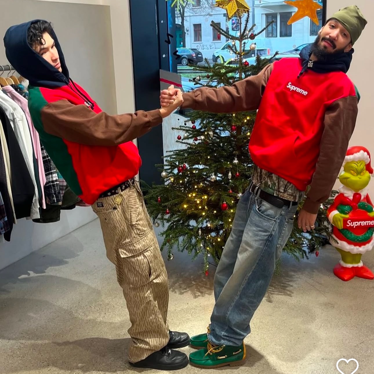 Supreme Box Logo Hooded Sweatshirt Multicolor - 24FW 착용 스타일
