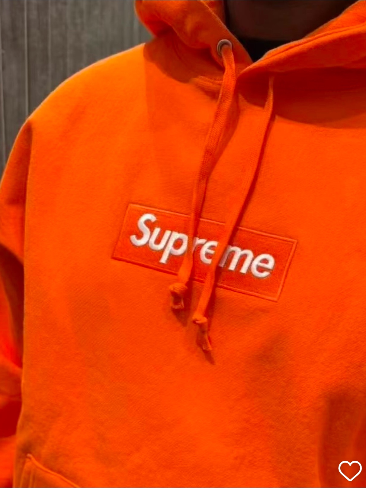Supreme Box Logo Hooded Sweatshirt Dark Orange - 24FW 착용 스타일 - 2