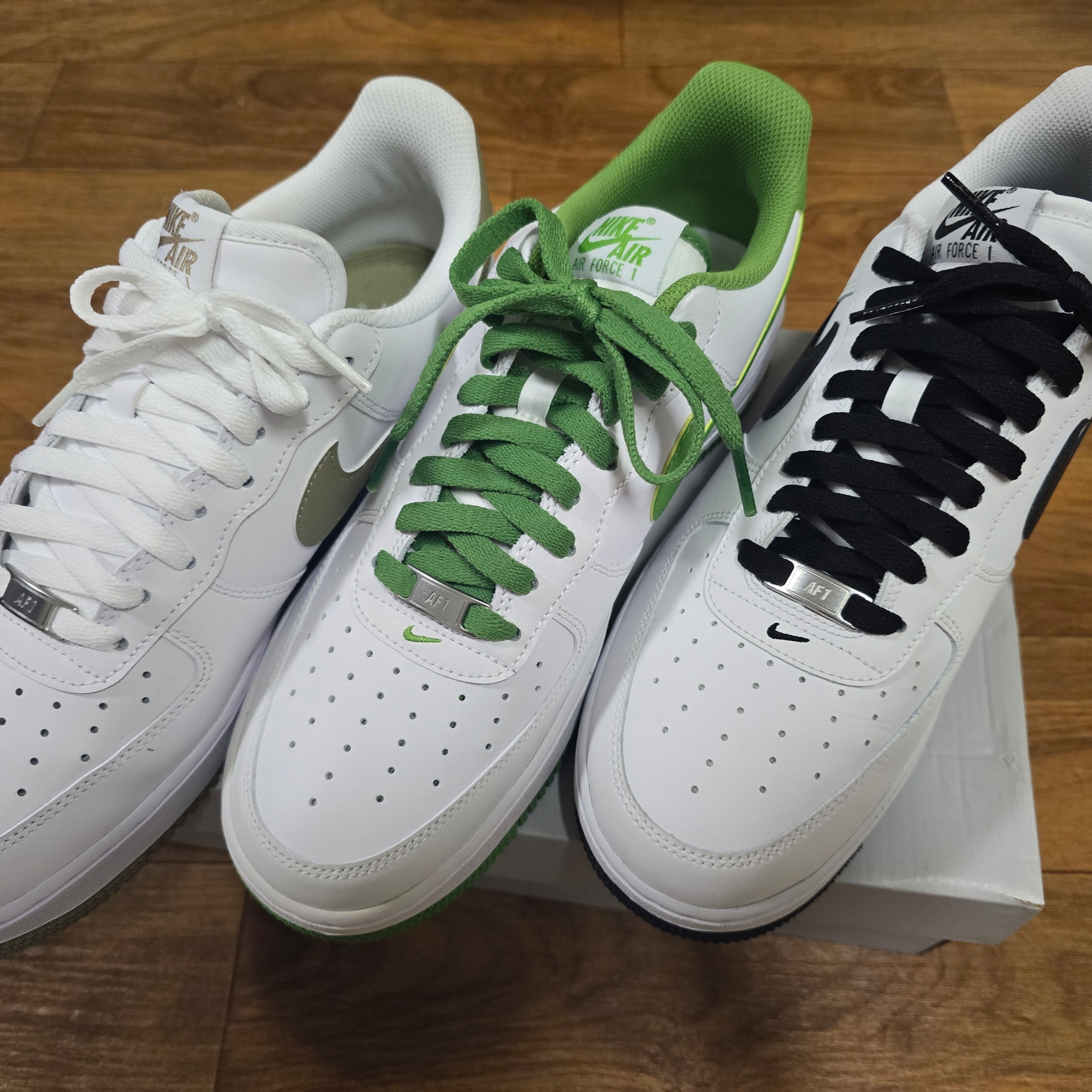 Nike Air Force 1 Low '07 White Chlorophyll 착용 스타일 - 3