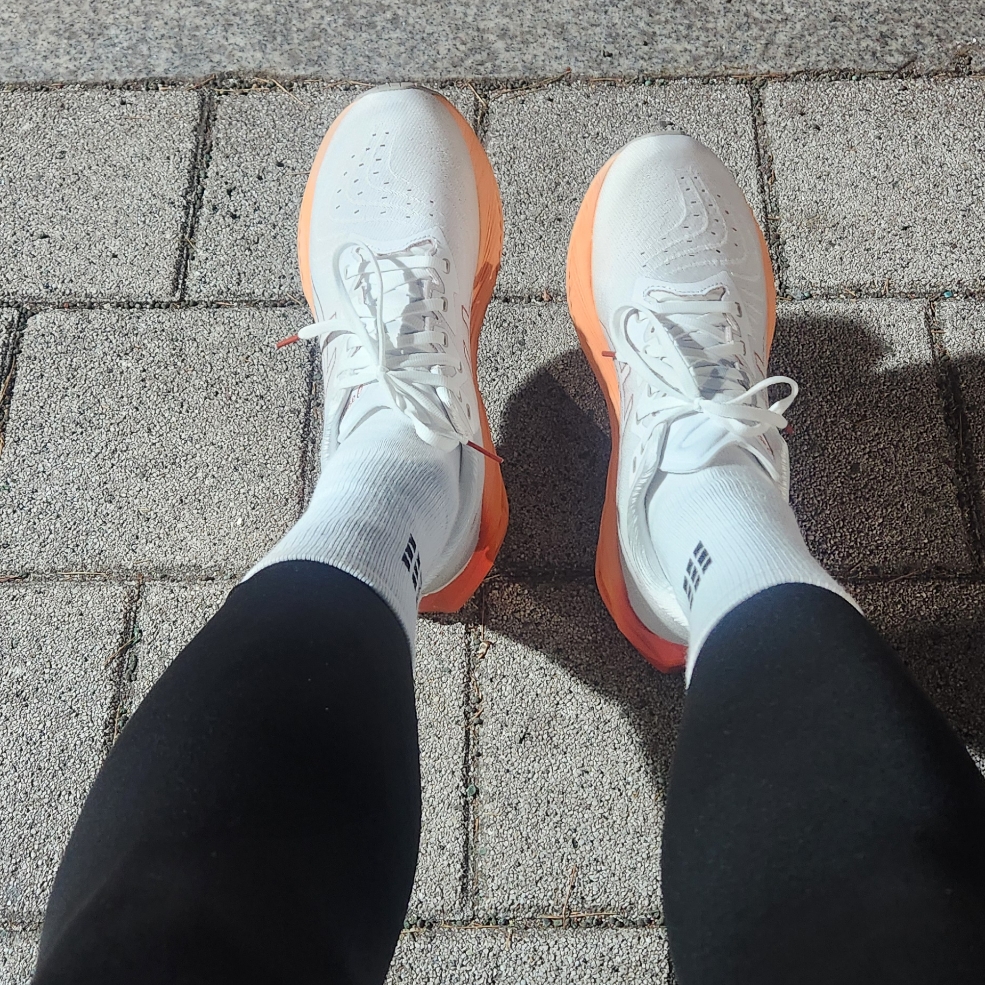 Asics Novablast 4 White Moonrock 착용 스타일