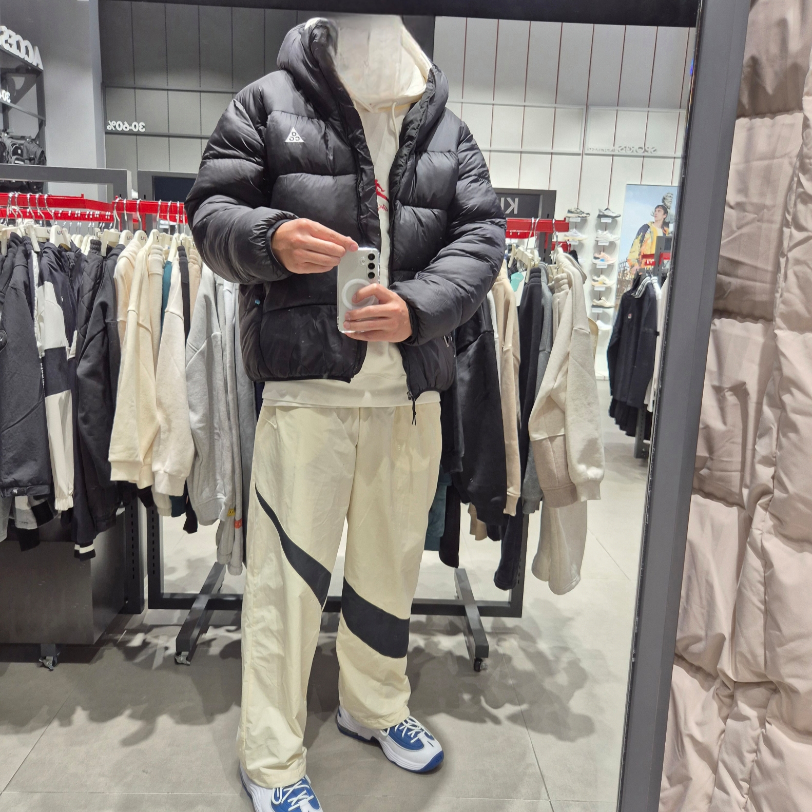 Nike Air Penny II Atlantic Blue, Nike ACG Therma-Fit ADV Lunar Lake Puffer Jacket Black - Asia 착용 스타일