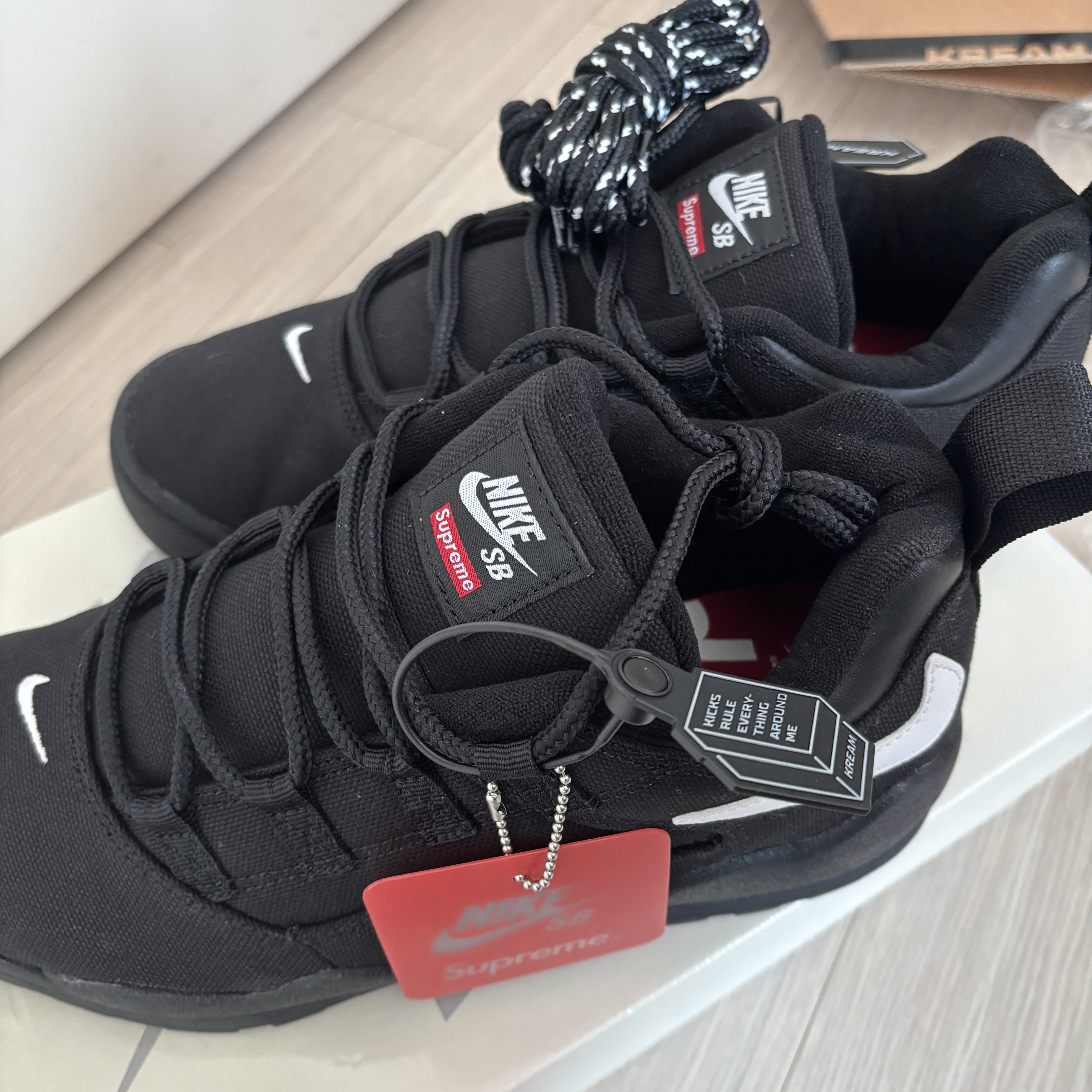 Nike x Supreme SB Darwin Low Black 착용 스타일