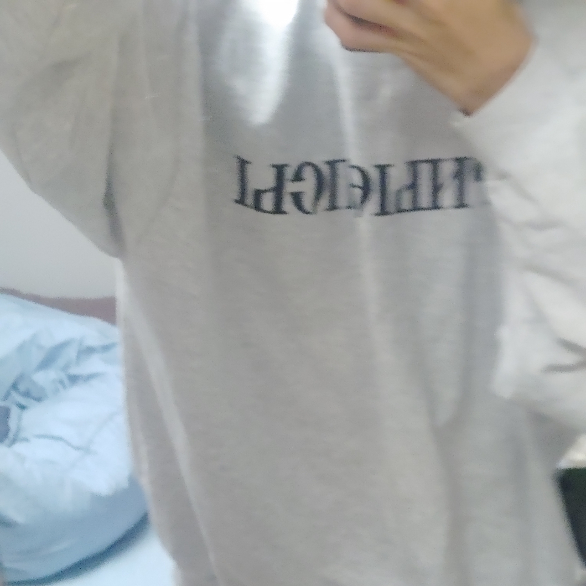 Yeezy x Gosha Rubchinskiy YZY Black Dogs Hoodie Heather Grey 착용 스타일