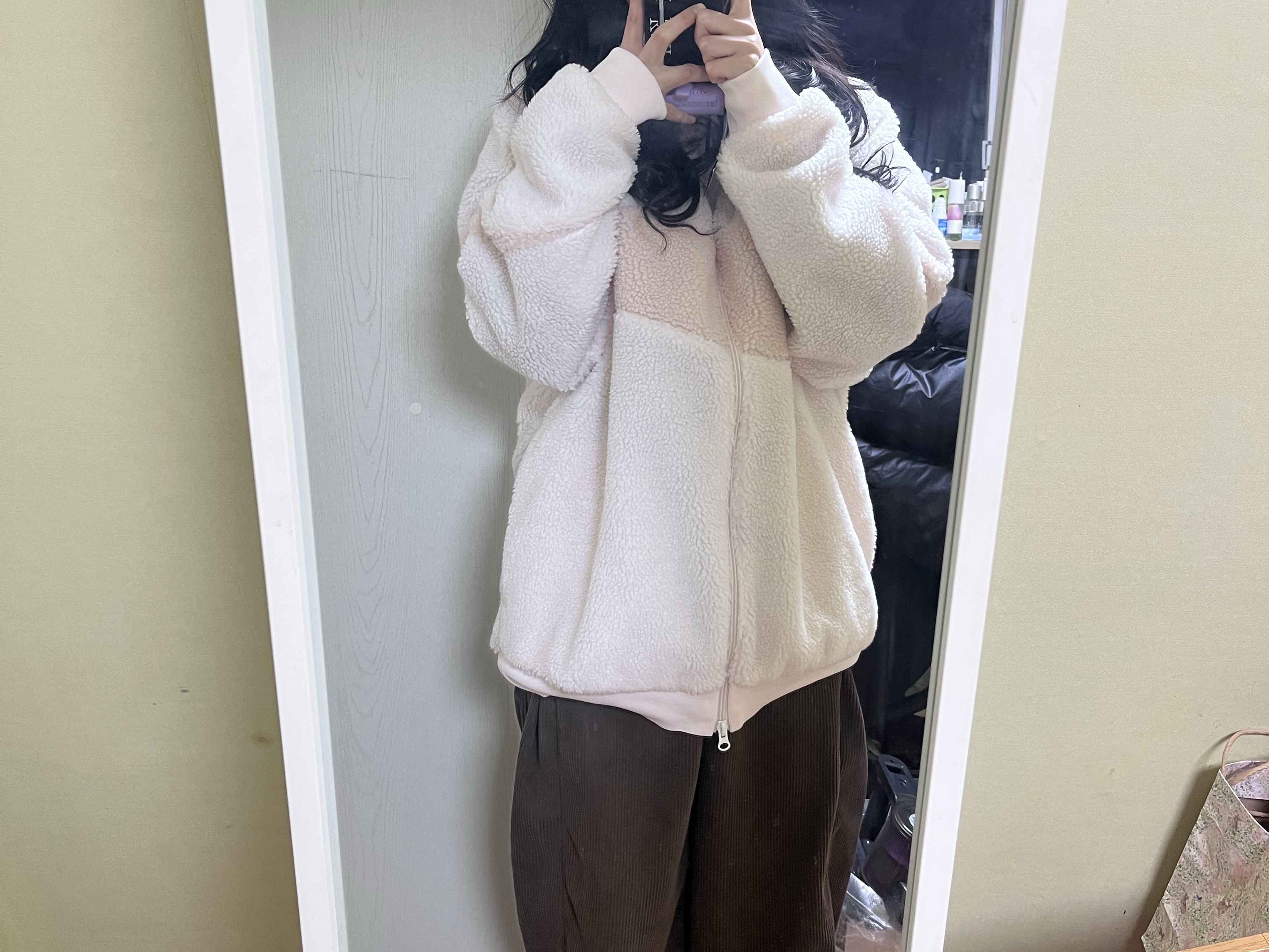 Nike Big Swoosh Full Zip Jacket Light Soft Pink Pink Oxford 착용 스타일