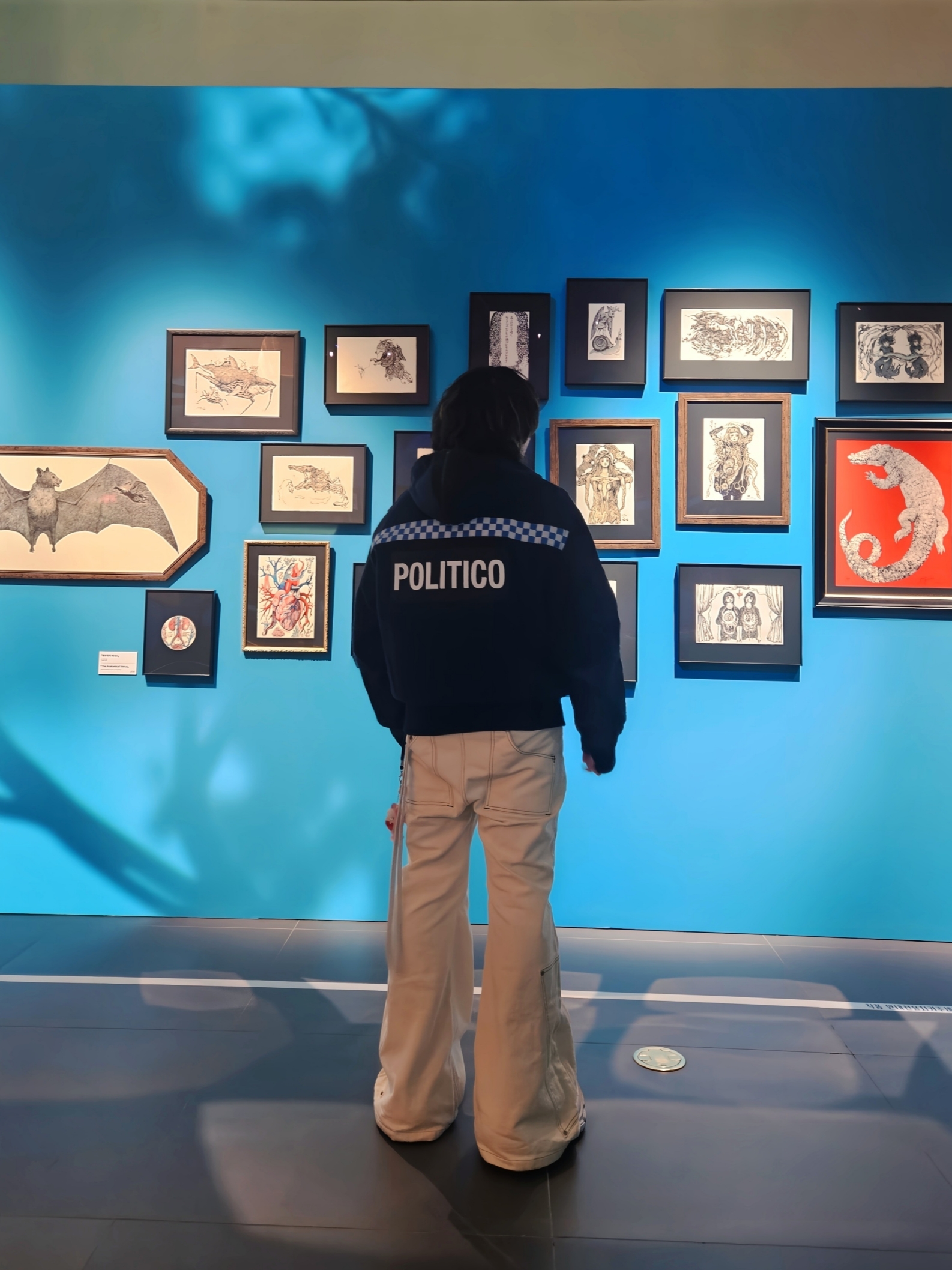 Project G/R Politico Fleece Jacket Navy 착용 스타일 - 5