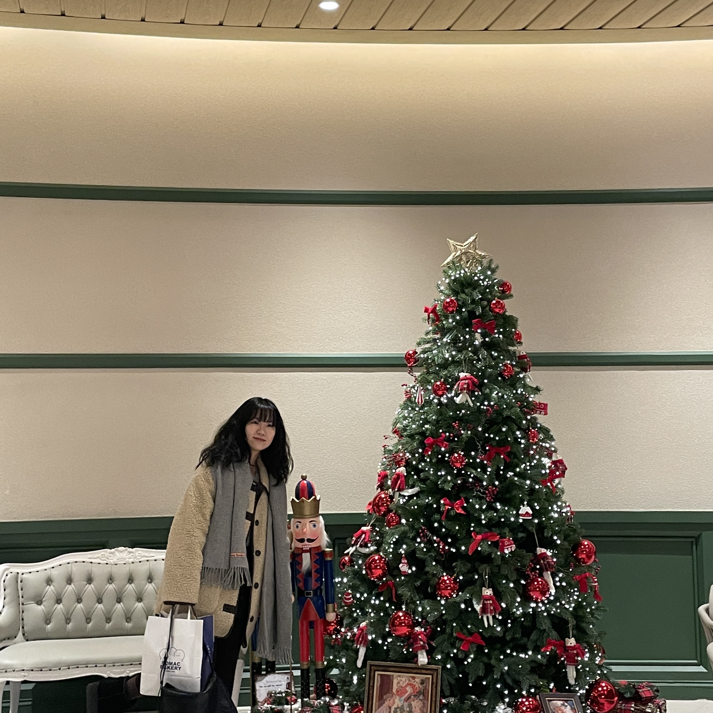 Acne Studios Canada New Oversized Muffler Grey Melange 착용 스타일 - 1