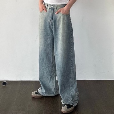 Project G/R Coated Backward Denim Blue 착용 스타일