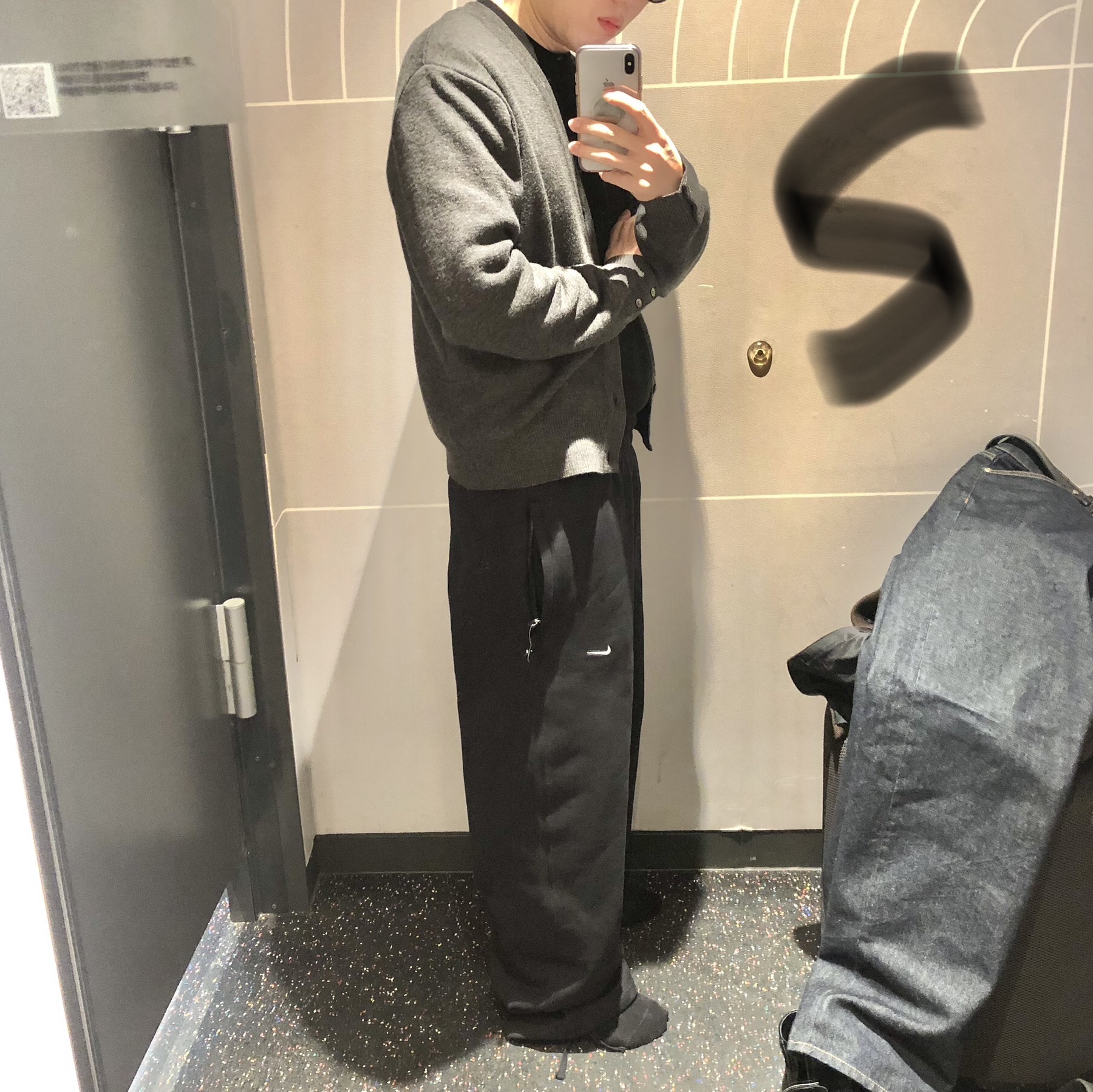 Nike NSW Swoosh Open Hem Fleece Pants Black - Asia 착용 스타일 - 1