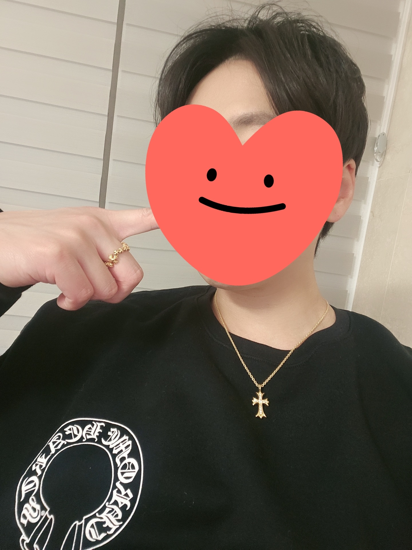 Chrome Hearts Horseshoe Logo Sweatshirt Black 착용 스타일