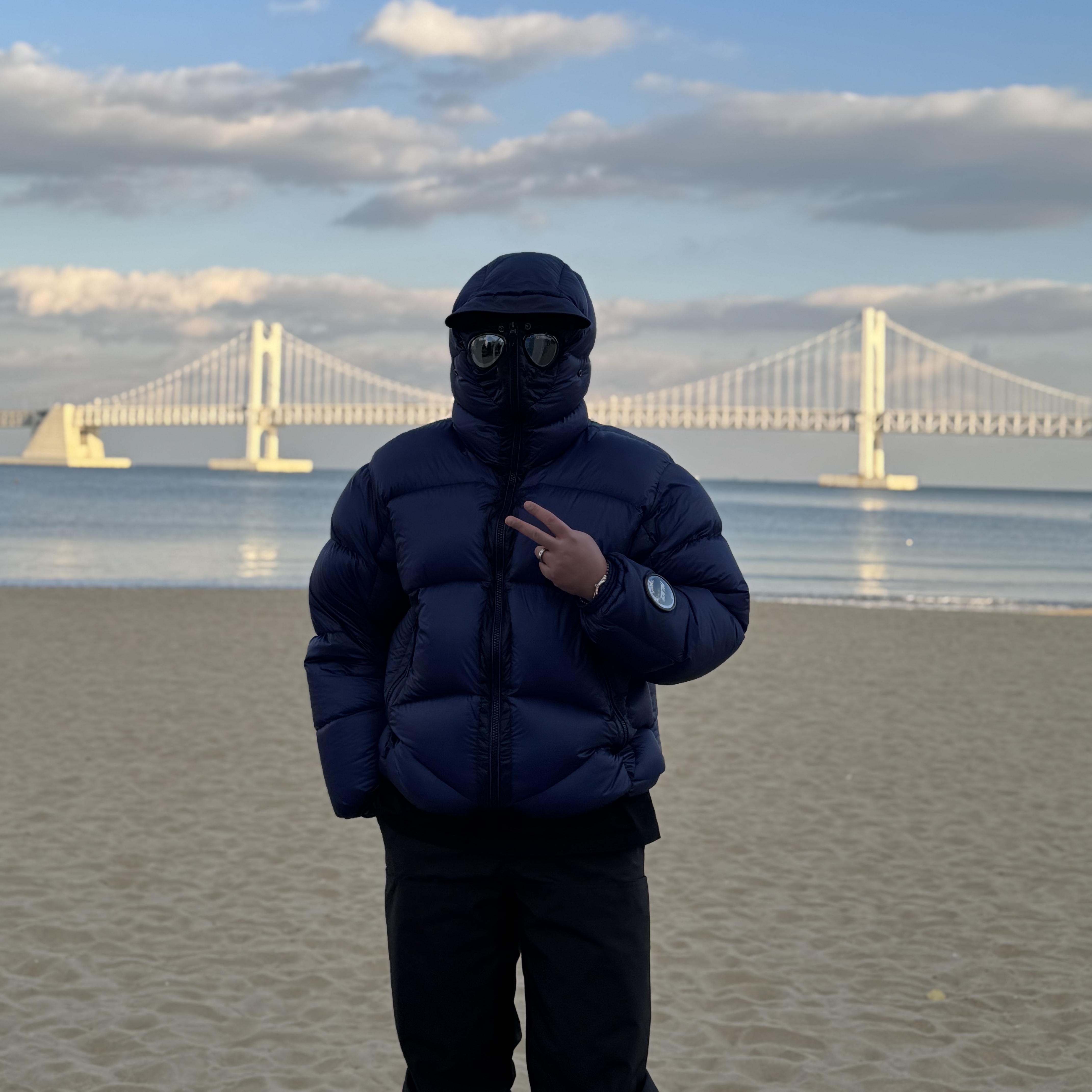 Palace x C.P. Company DD Shell Ripstop Explorer Jacket Mazarine Blue - 23FW, Yeezy Gap Cordura Cargo Pant Black 착용 스타일 - 2