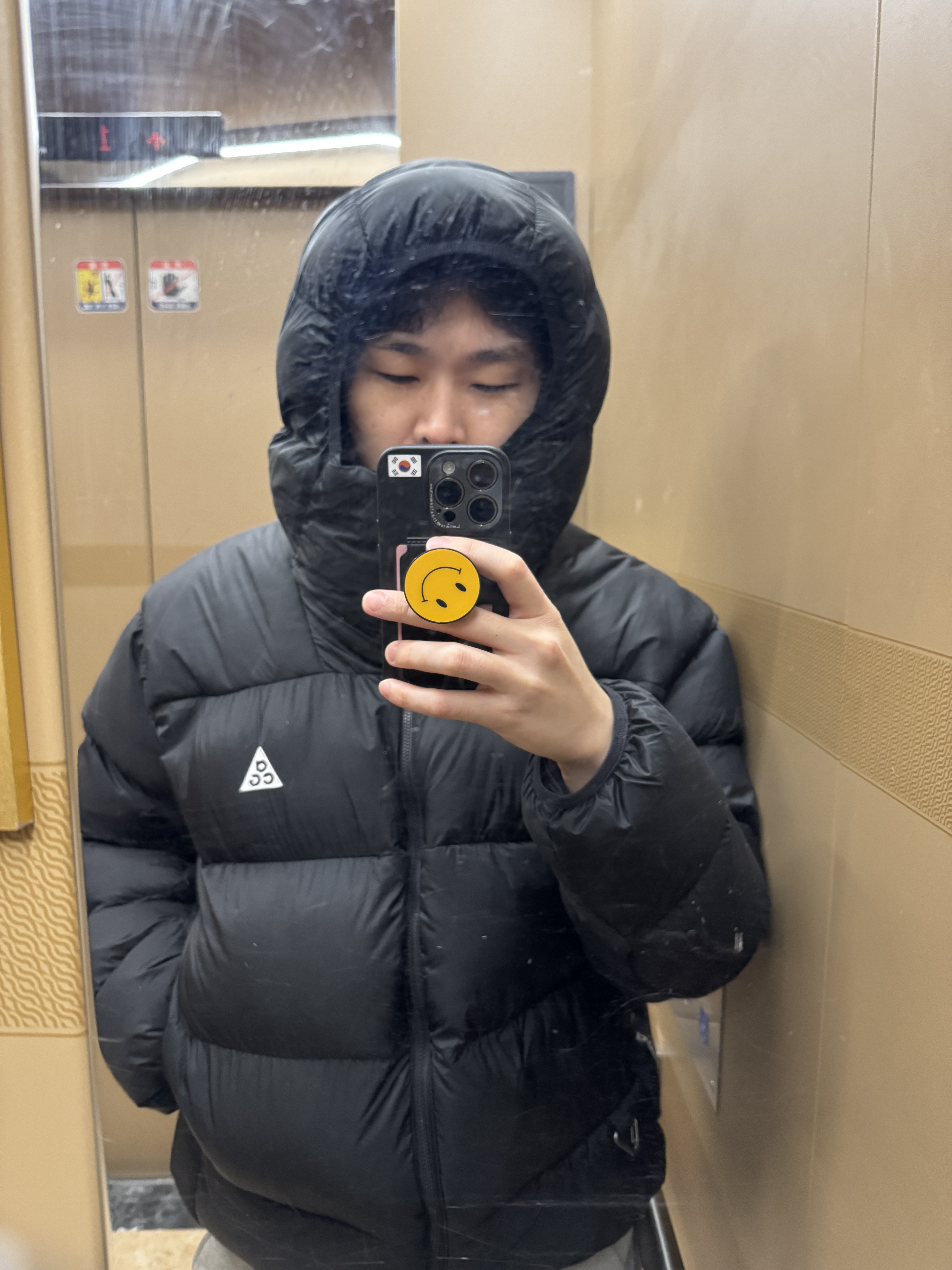 Nike ACG Therma-Fit ADV Lunar Lake Puffer Jacket Black - Asia 착용 스타일