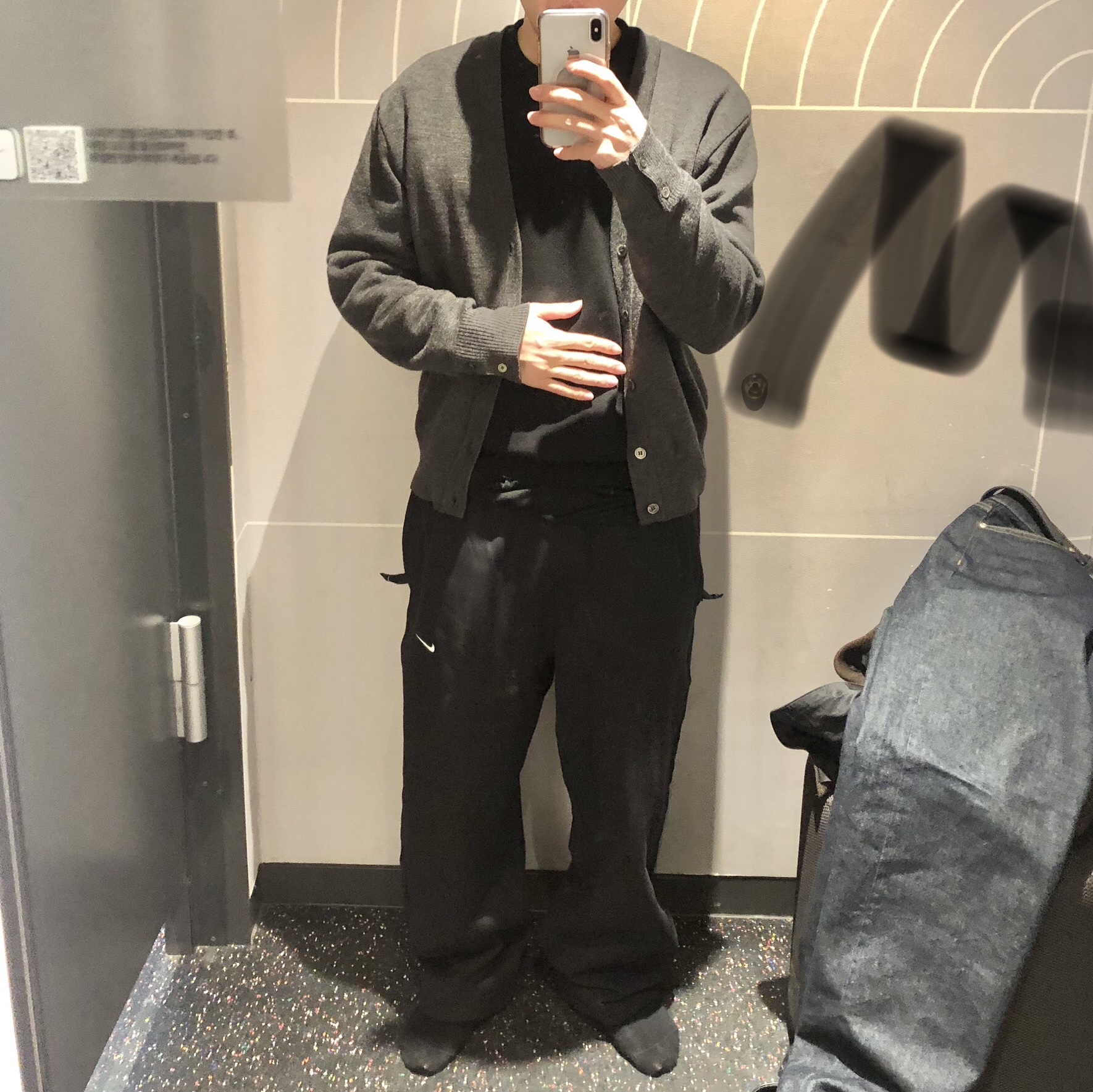 Nike NSW Swoosh Open Hem Fleece Pants Black - Asia 착용 스타일 - 3