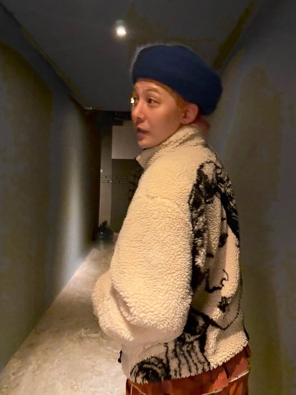 Stussy Venus Jacquard Sherpa Jacket Natural 착용 스타일 - 7