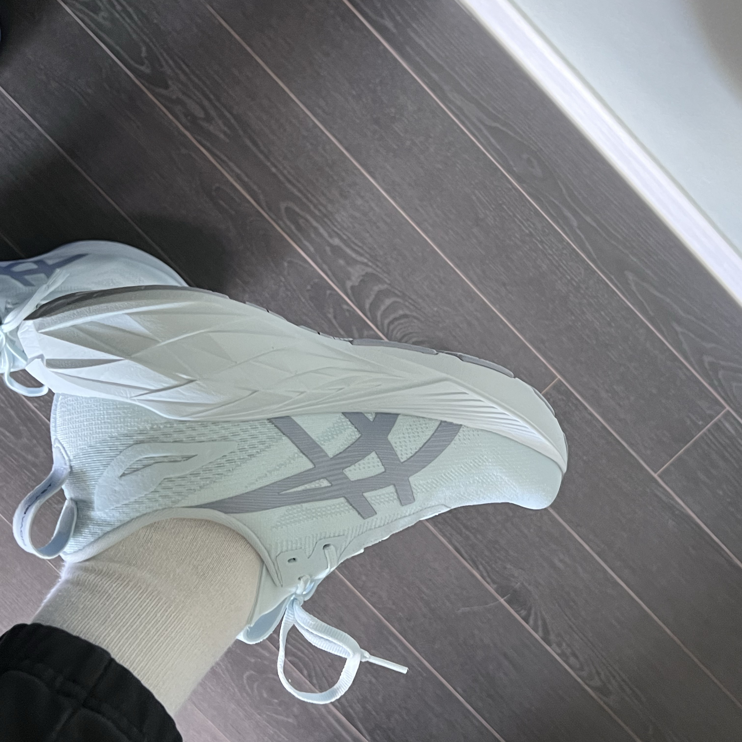 Asics Novablast 4 LE Cool Grey Grey Blue 착용 스타일 - 1