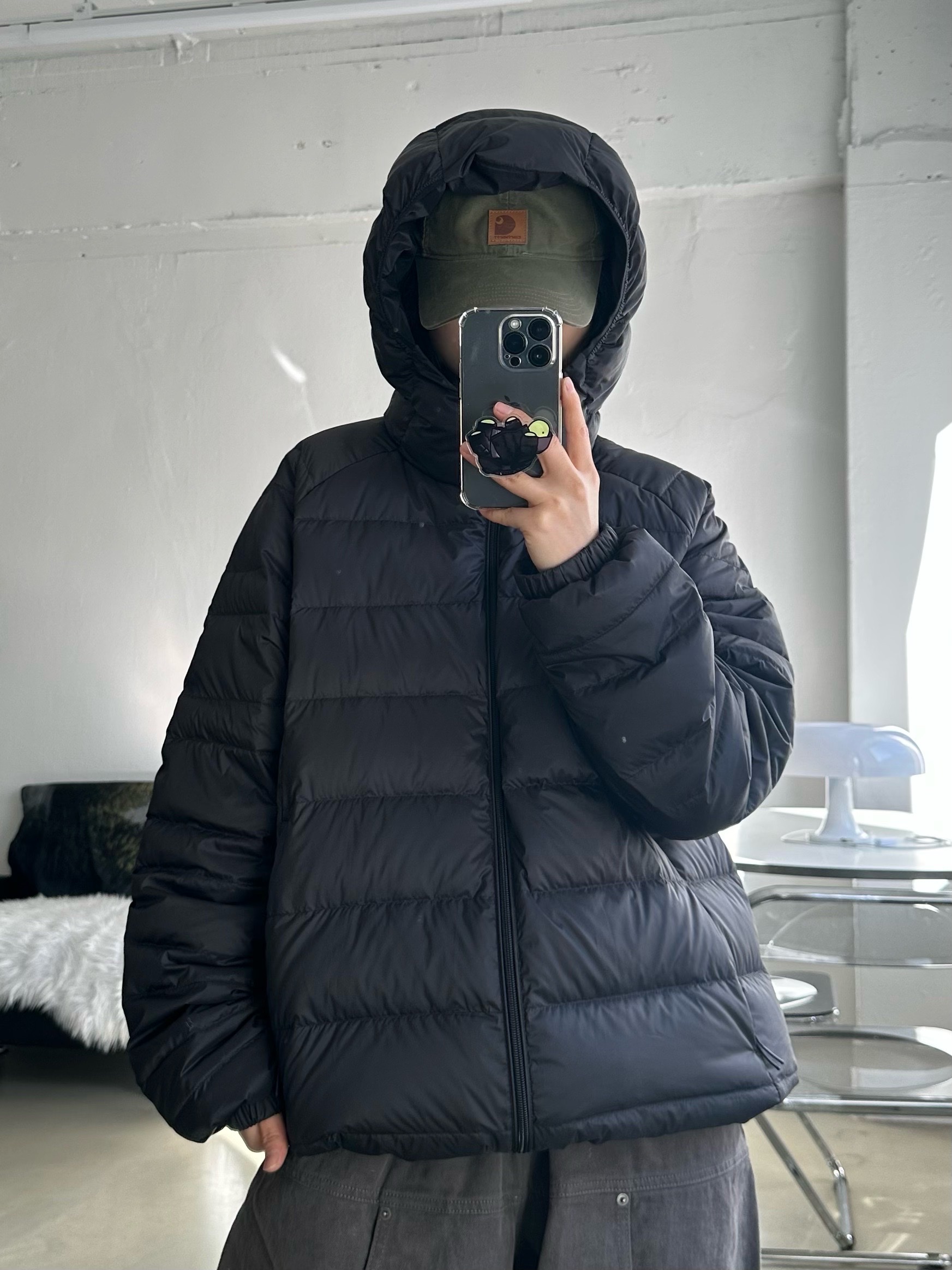 Carhartt Canvas Cap Army Green 착용 스타일 - 5