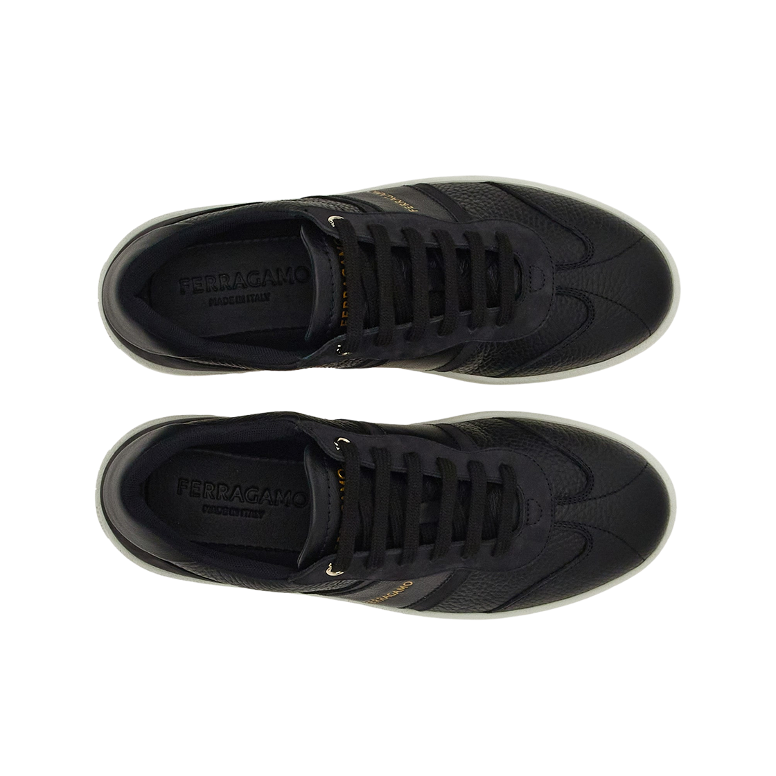 (W) 페라가모 로고 로우 스니커즈 블랙 - M((W) Ferragamo Low Sneaker with Logo Black - M) - 2