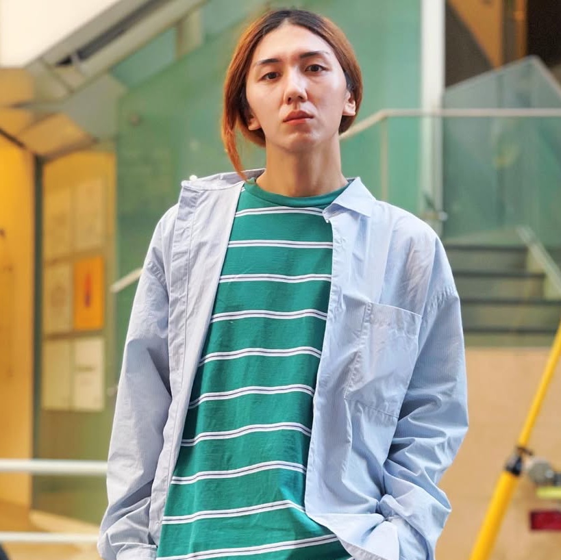 [KREAM 단독] California General Store Organic Cotton Border Crew Neck Kelly Green - 24FW 착용 스타일 - 1
