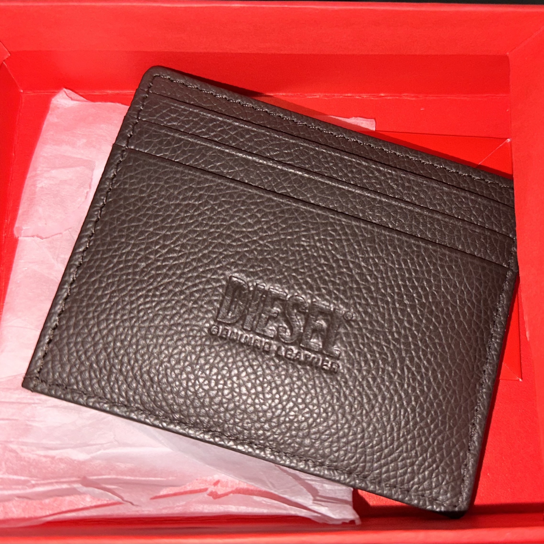 Diesel Johnny Card Case Brown 착용 스타일 - 4