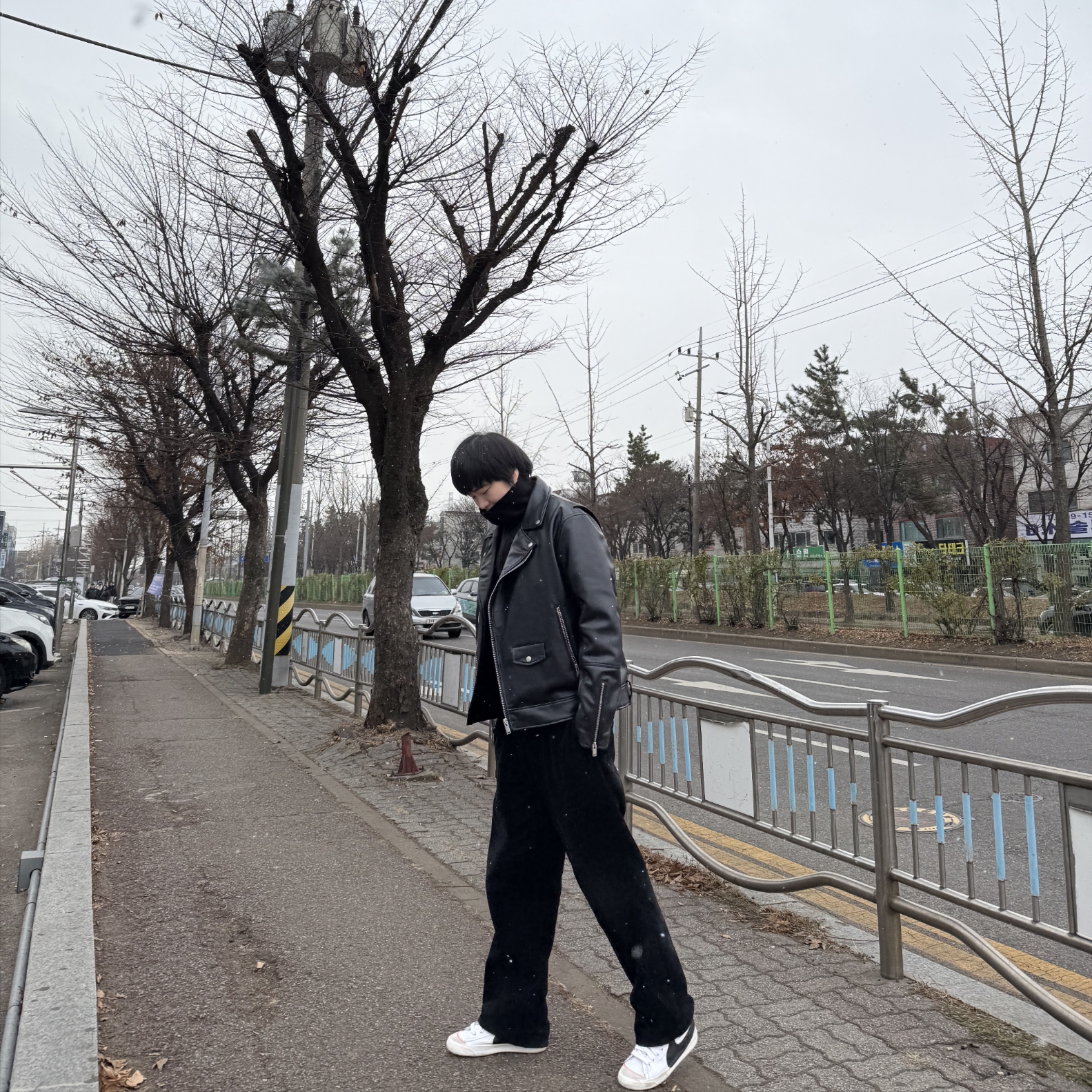 Nike Blazer Mid '77 Jumbo White and Black 착용 스타일