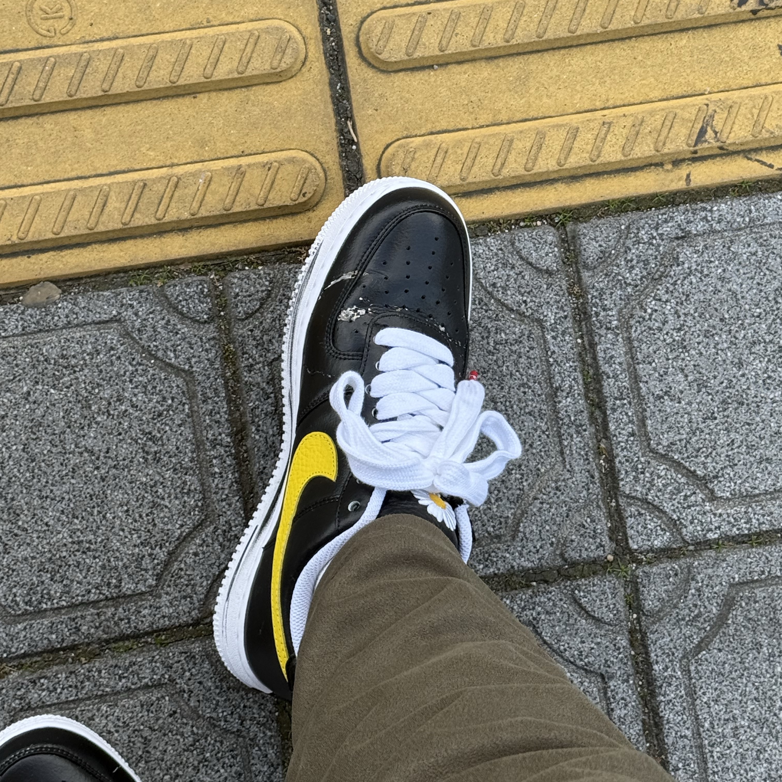 Nike x Peaceminusone Air Force 1 Low Para-Noise 3.0 Black and Multicolor 착용 스타일 - 1