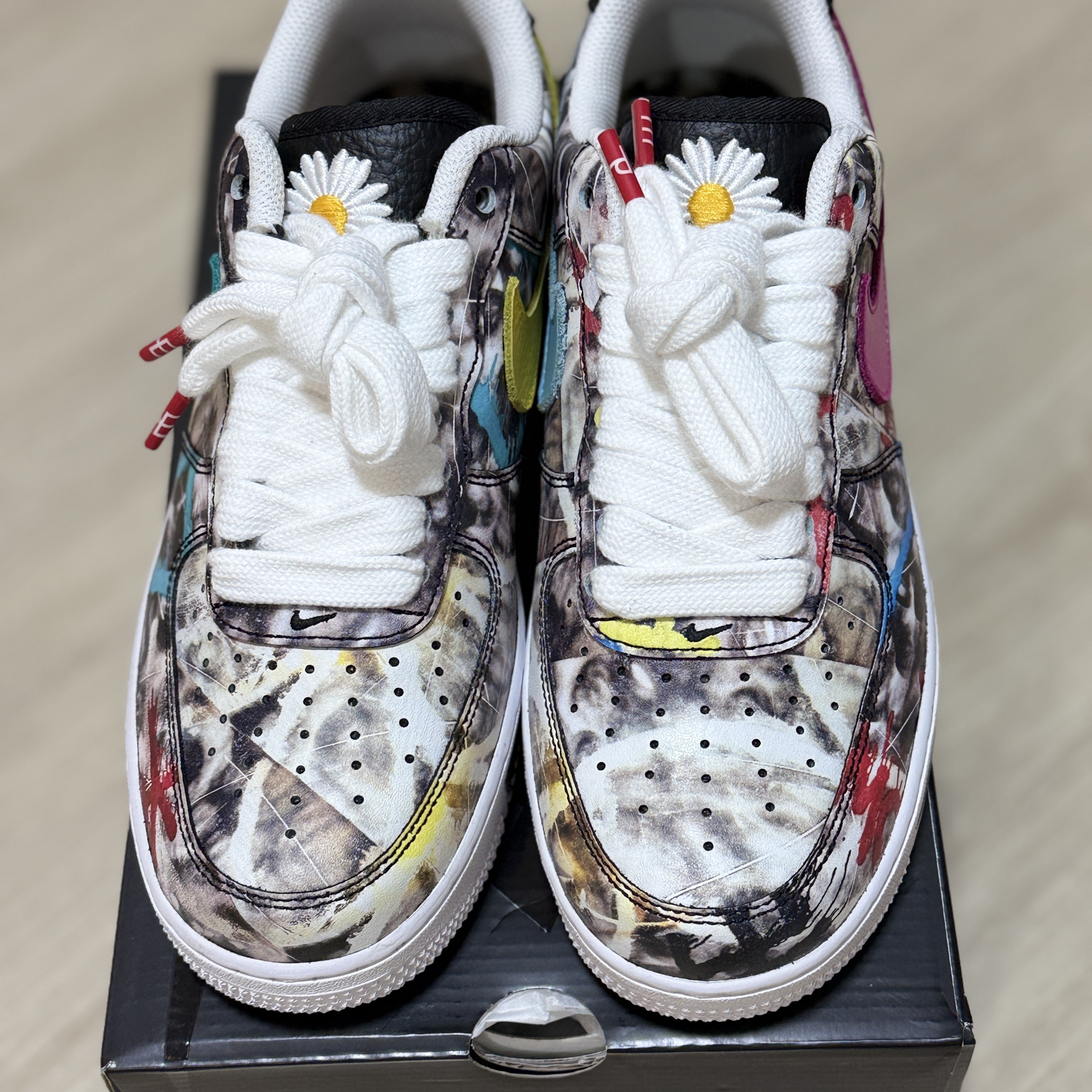 Nike x Peaceminusone Air Force 1 Low Para-Noise 3.0 Black and Multicolor 착용 스타일 - 3