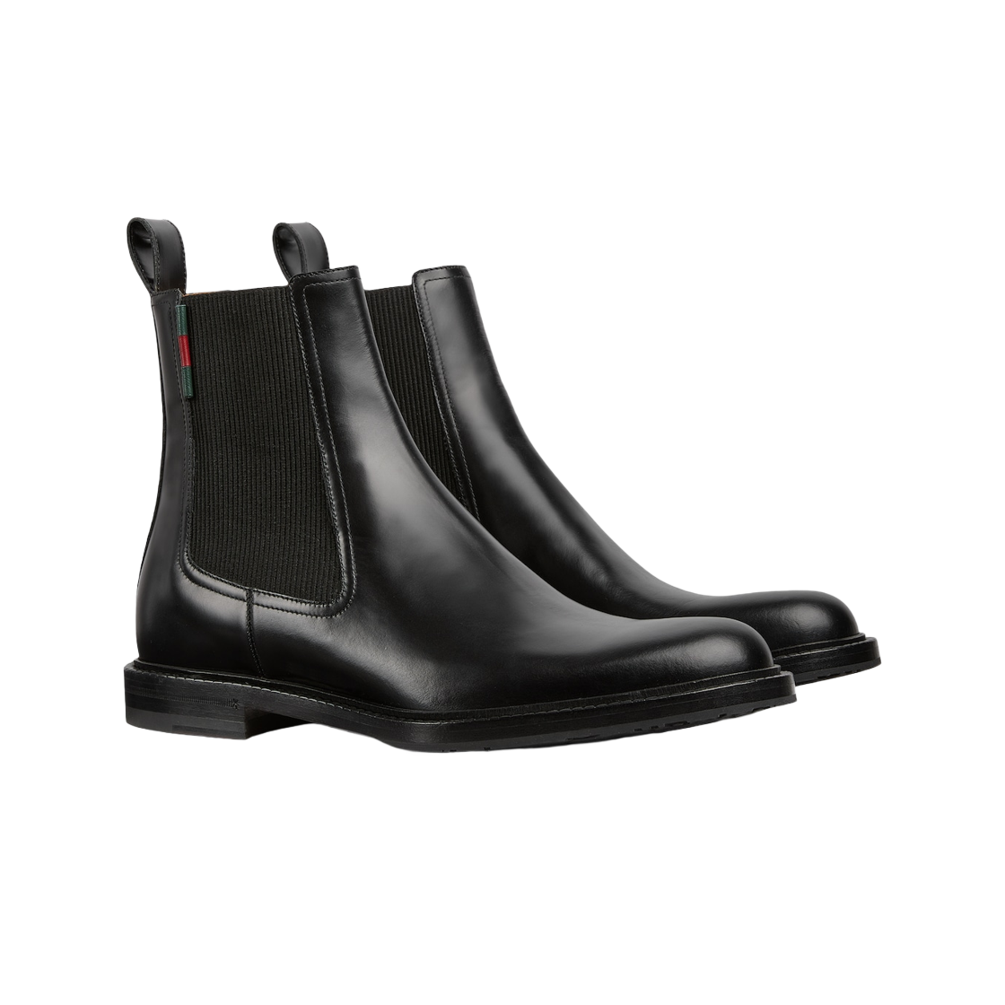 구찌 앵클 부츠 레더 웹 블랙(Gucci Ankle Boot with Leather Web Black) - 2