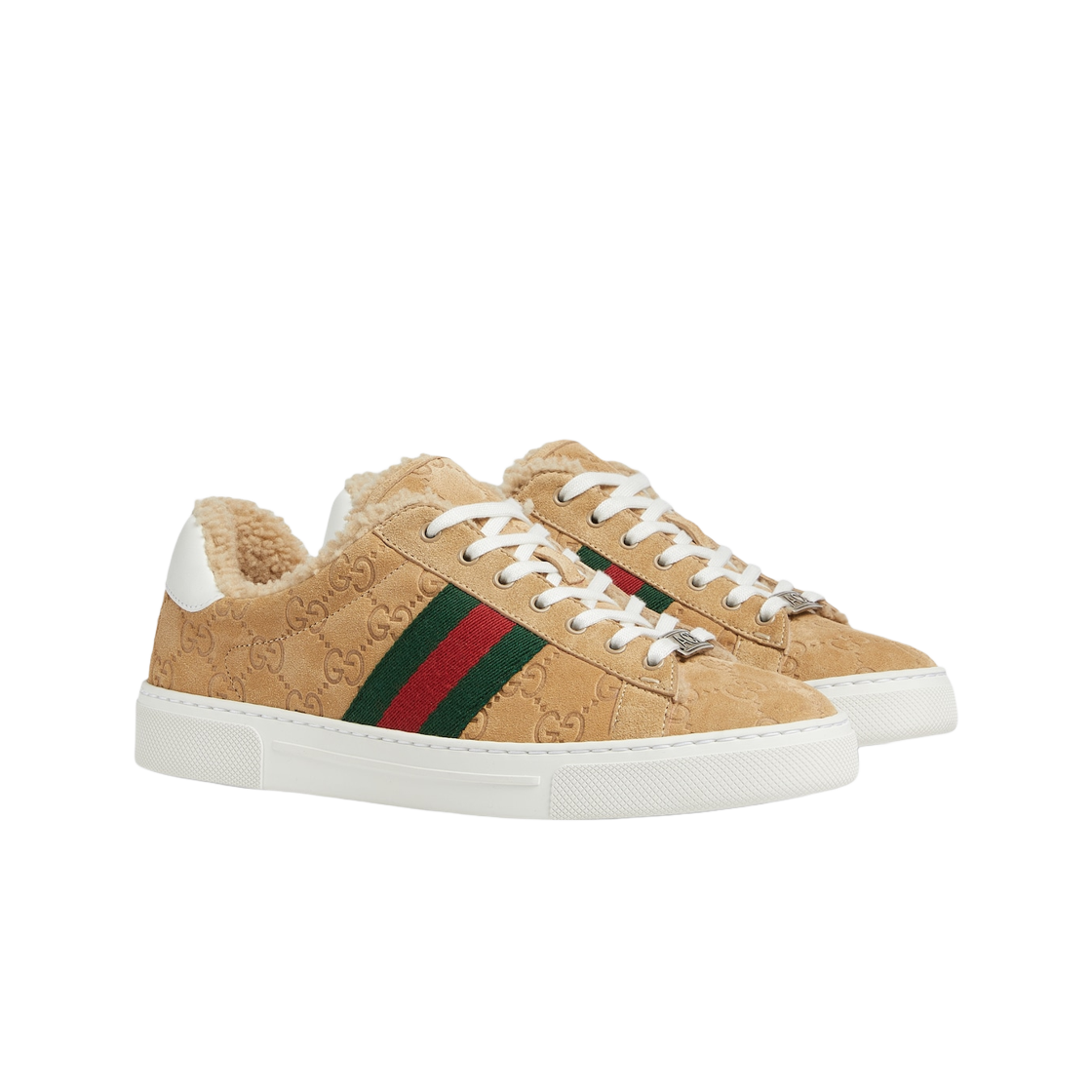 (W) 구찌 에이스 스니커즈 베이지((W) Gucci Ace Sneaker Beige) - 2